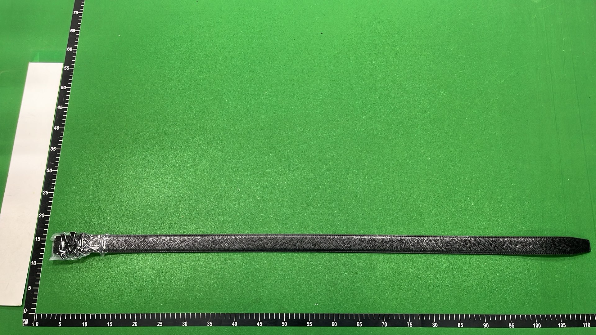 AMIRI Black Leather Belt with Logo Buckle