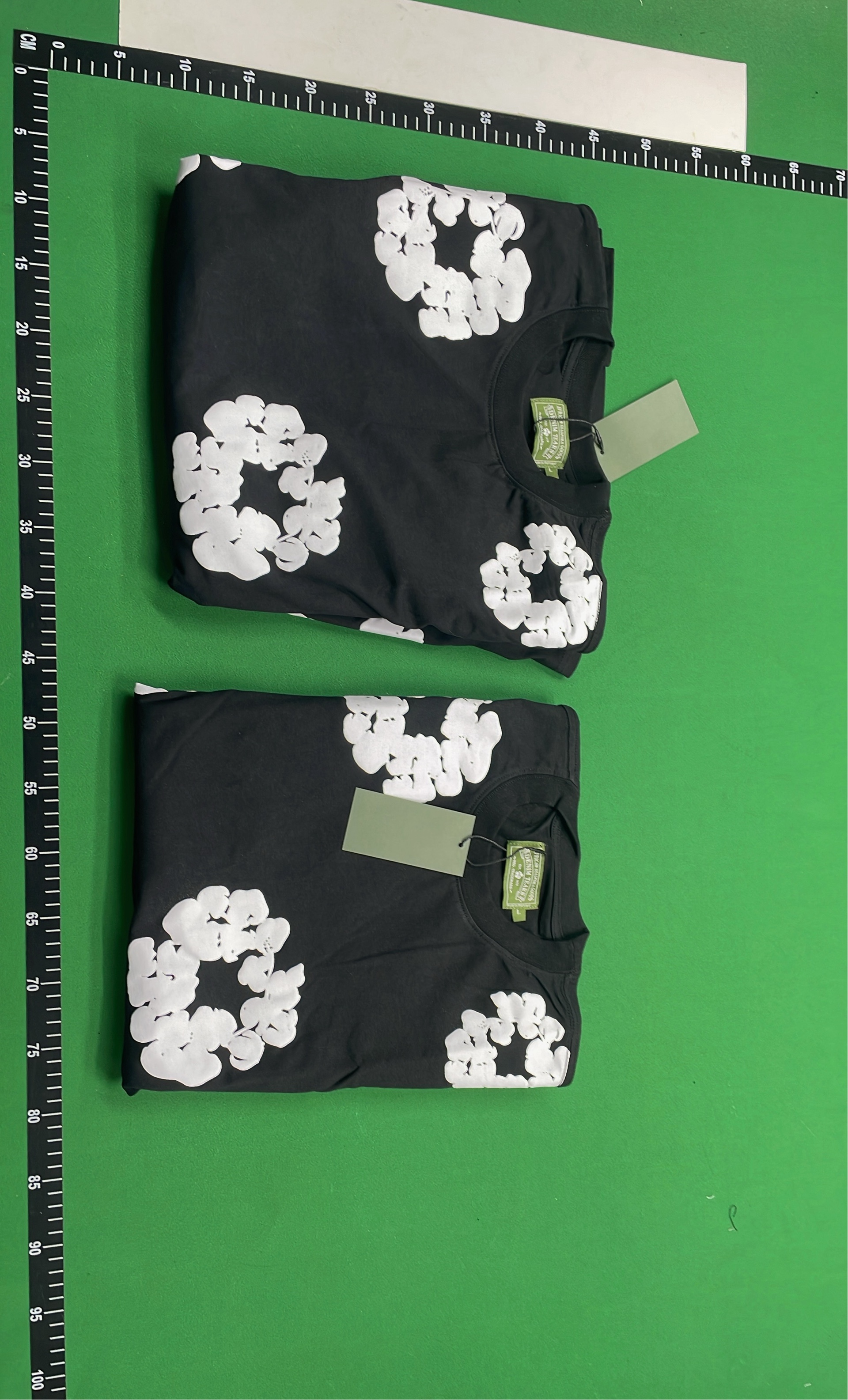 Gray T-Shirt with White Cloud Pattern Print