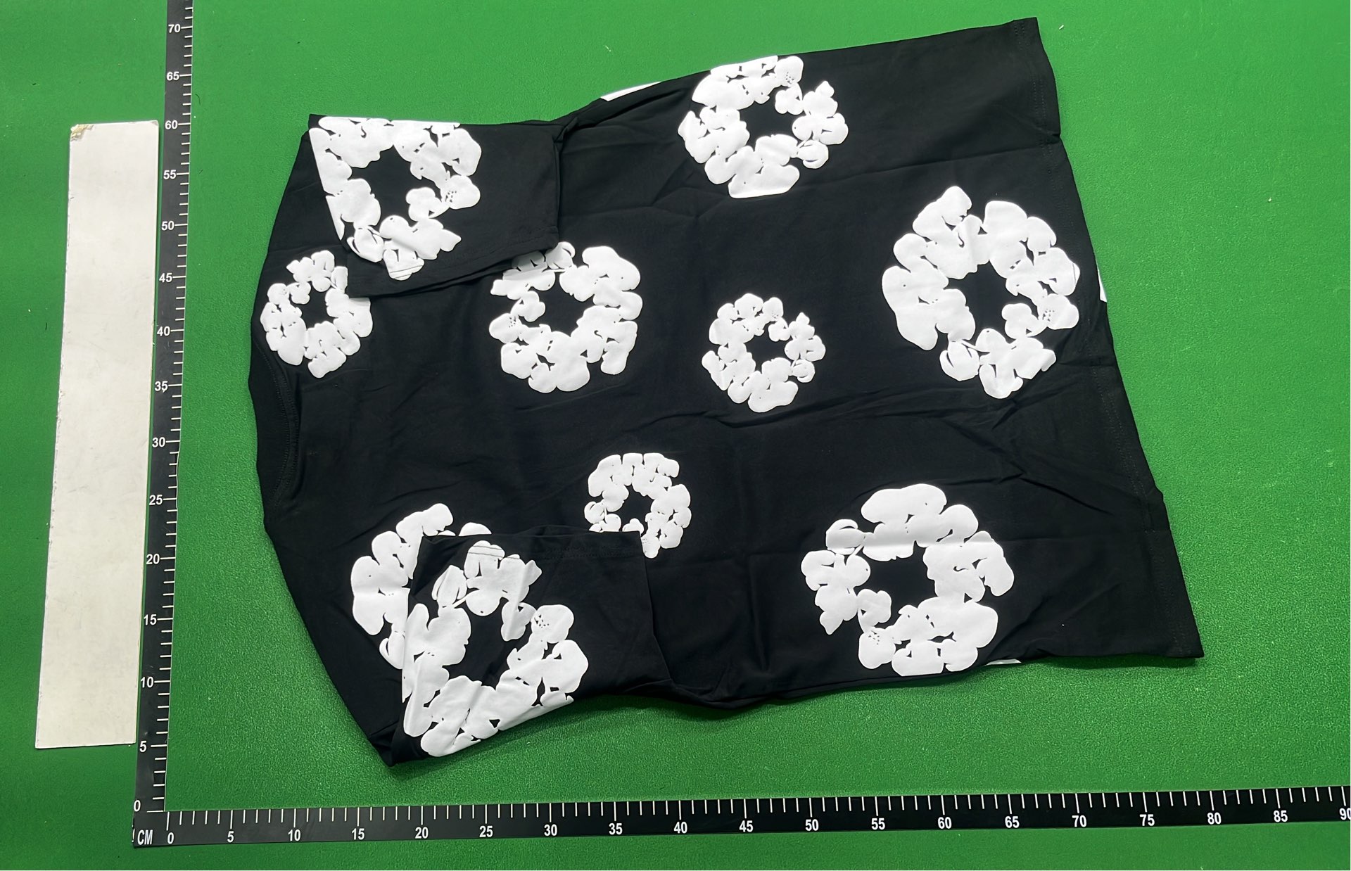 Gray T-Shirt with White Cloud Pattern Print