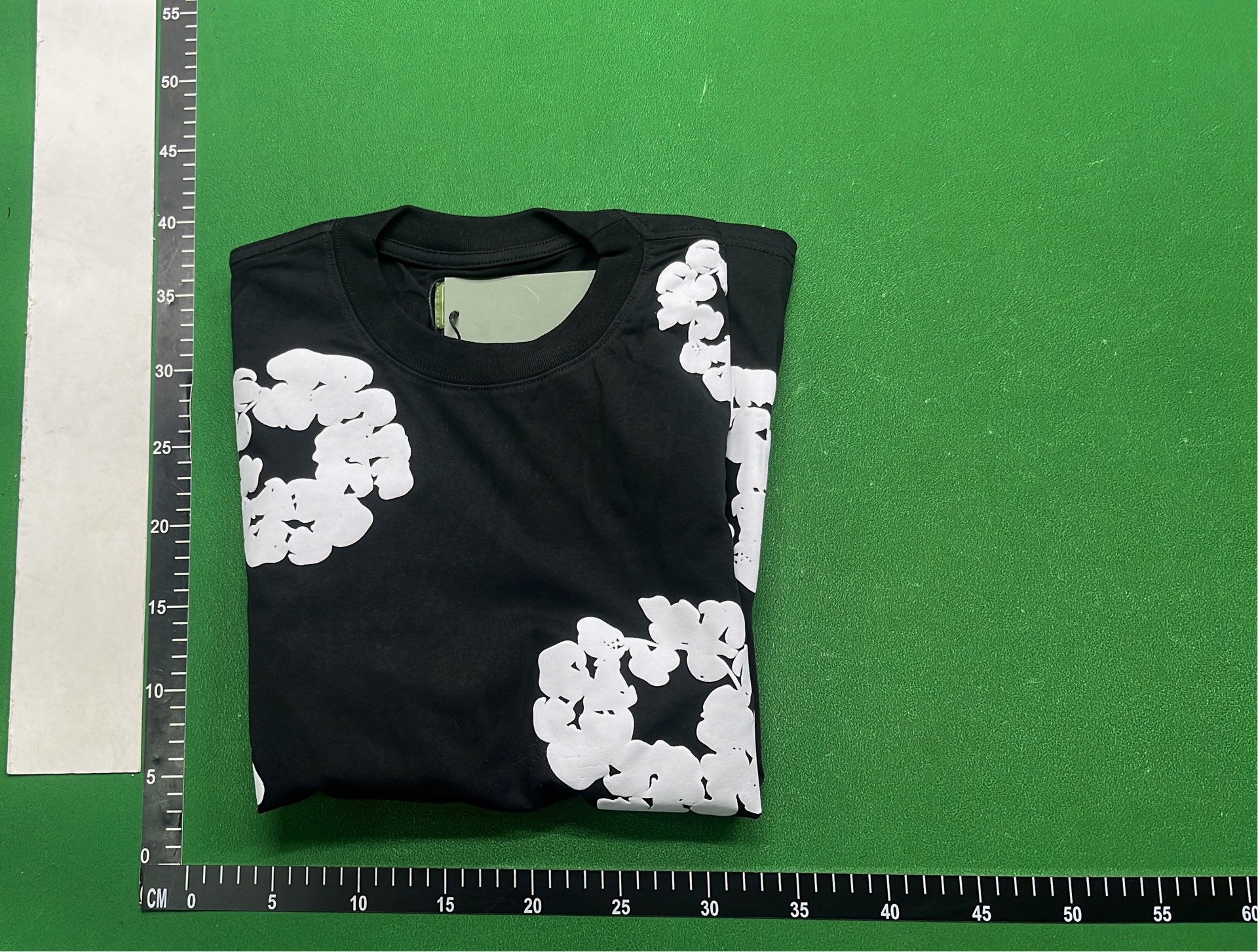 Gray T-Shirt with White Cloud Pattern Print