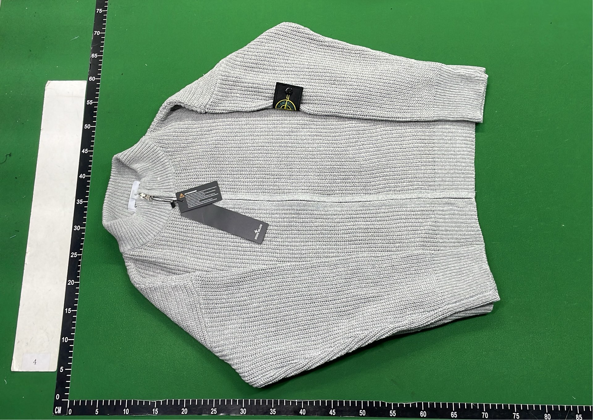Stone Island Hooded Zip-Up Knit Sweater - Black