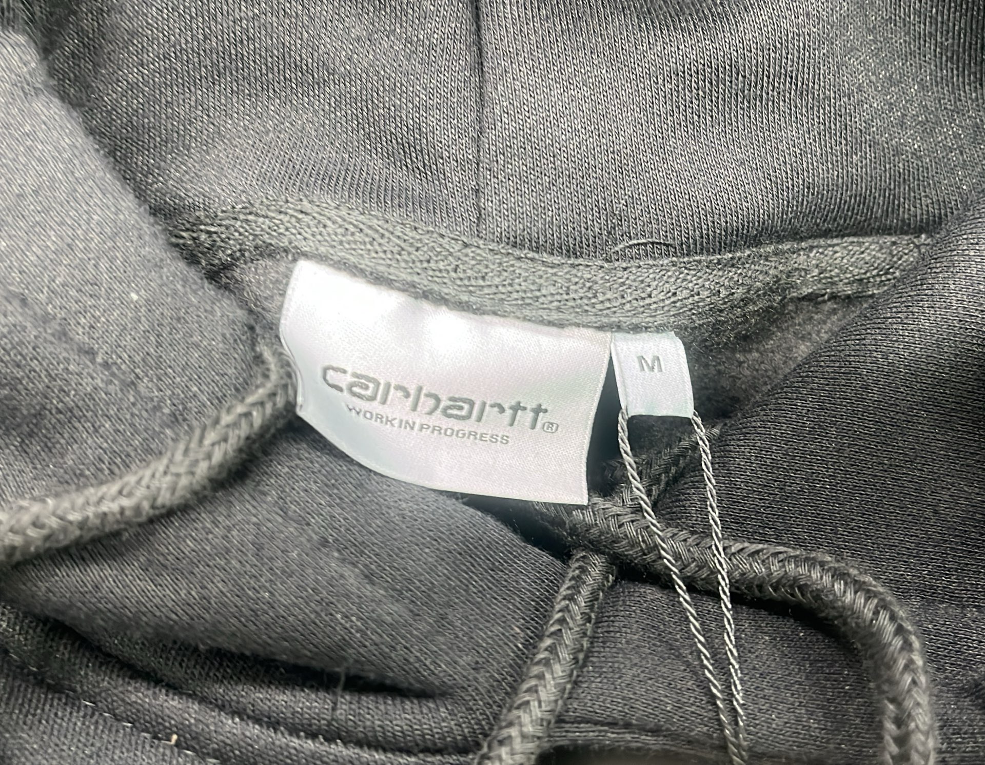Carhartt Black Hoodie with Logo Print - Men's Oversized Sweatshirt