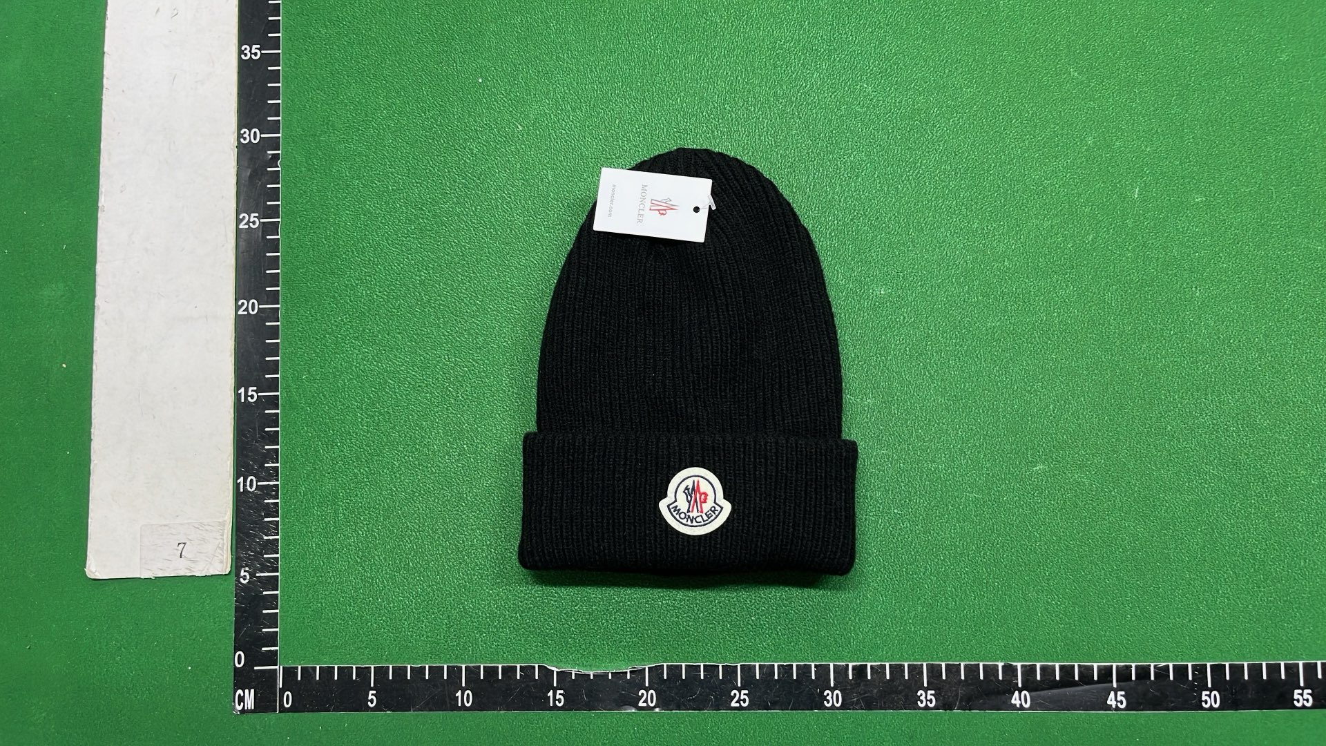 MONCLER Knit Beanie Hat with Logo Patch