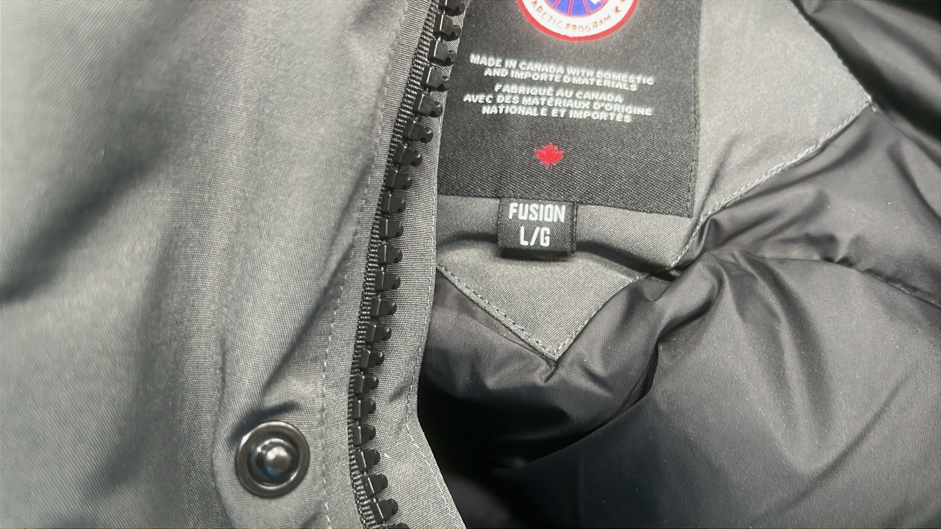 Canada Goose Blue Parka with Fur Trim Hood