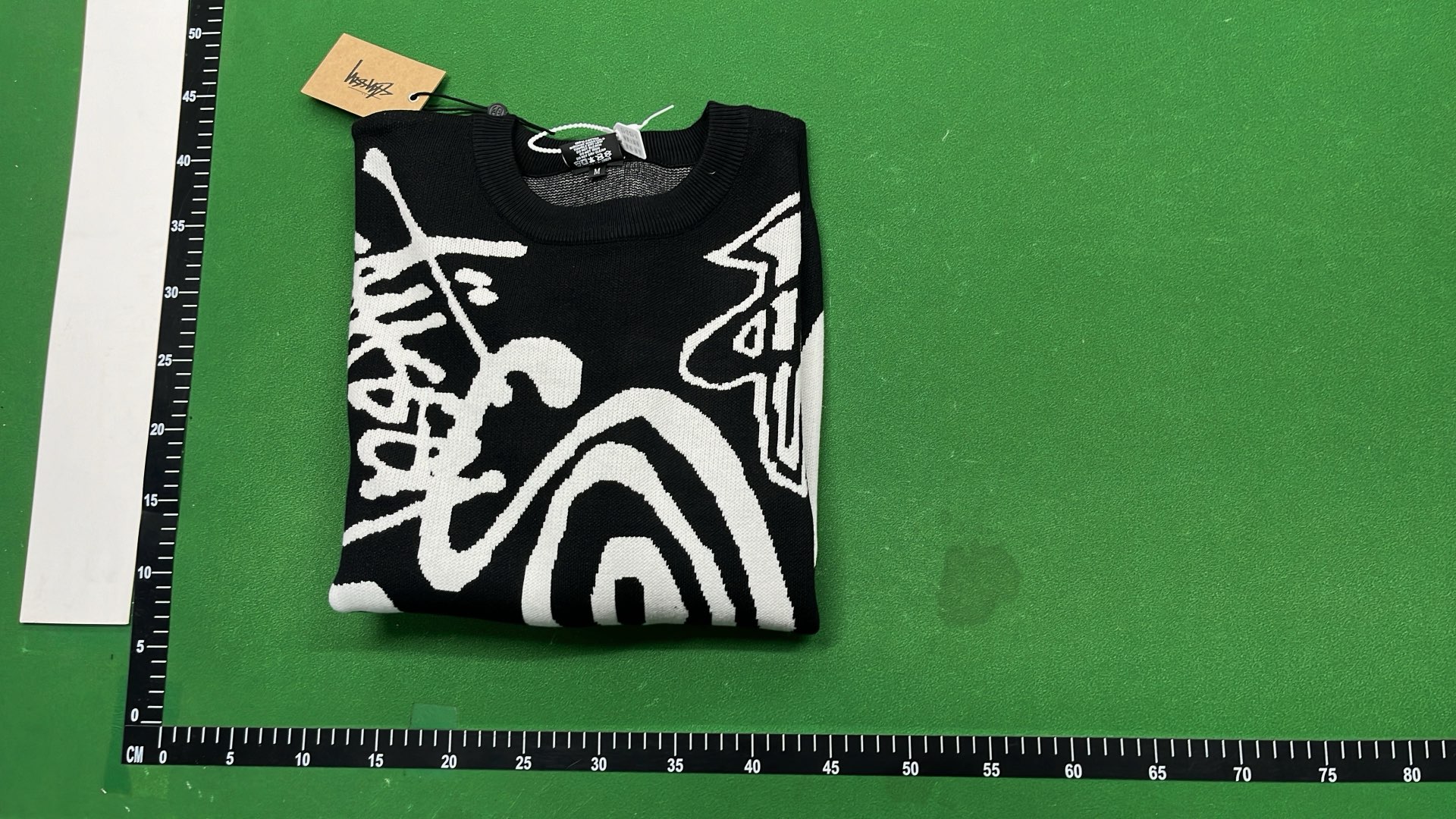 Z.Cash Knit Sweater with Graphic Design - Black and White Edition