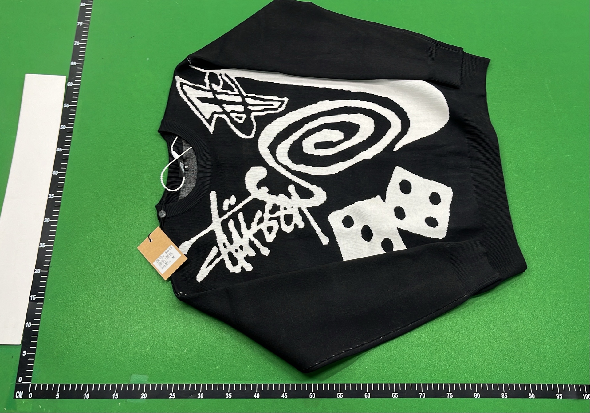 Z.Cash Knit Sweater with Graphic Design - Black and White Edition