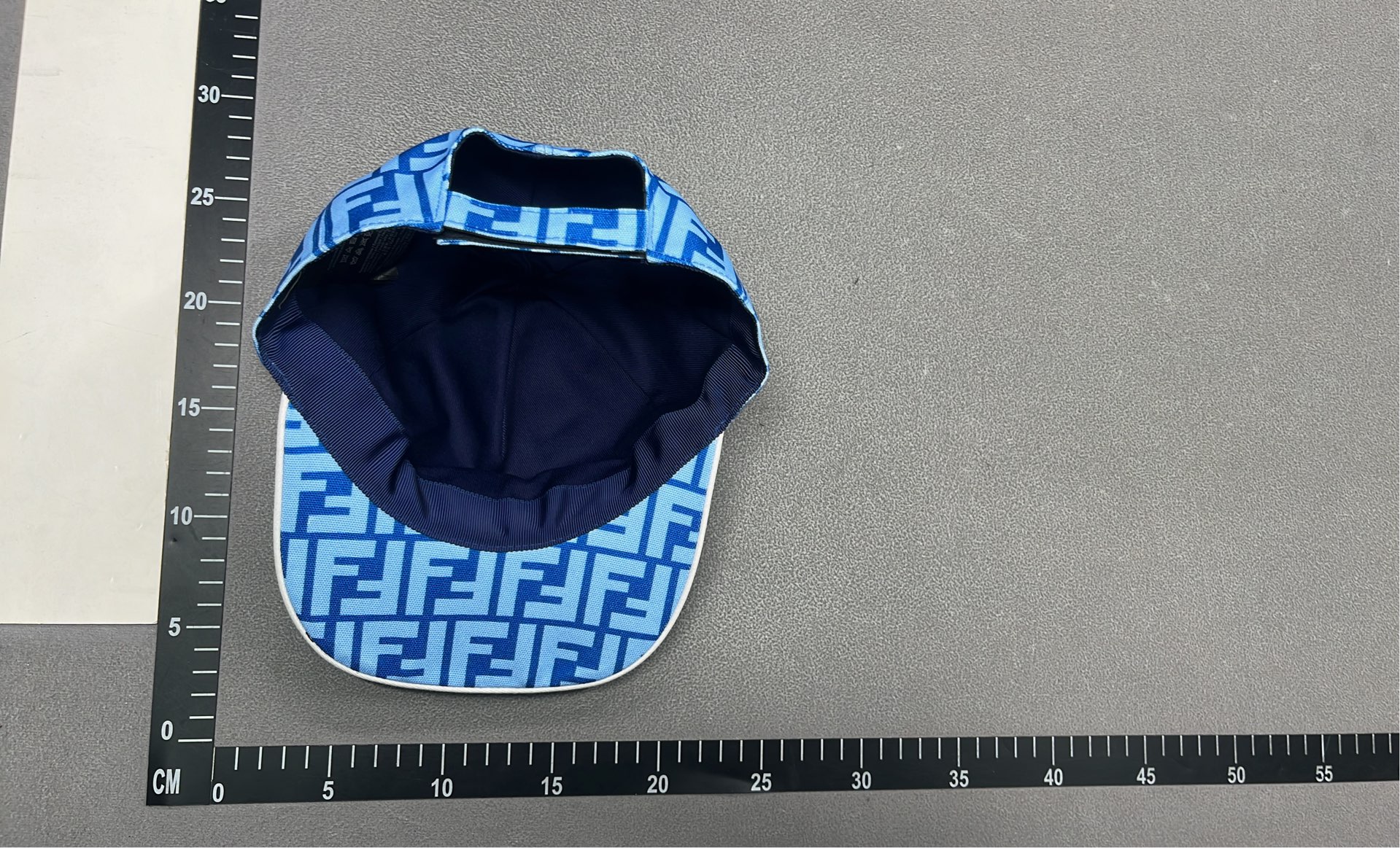 Fendi FF Logo Print Beanie Hat - Black and White