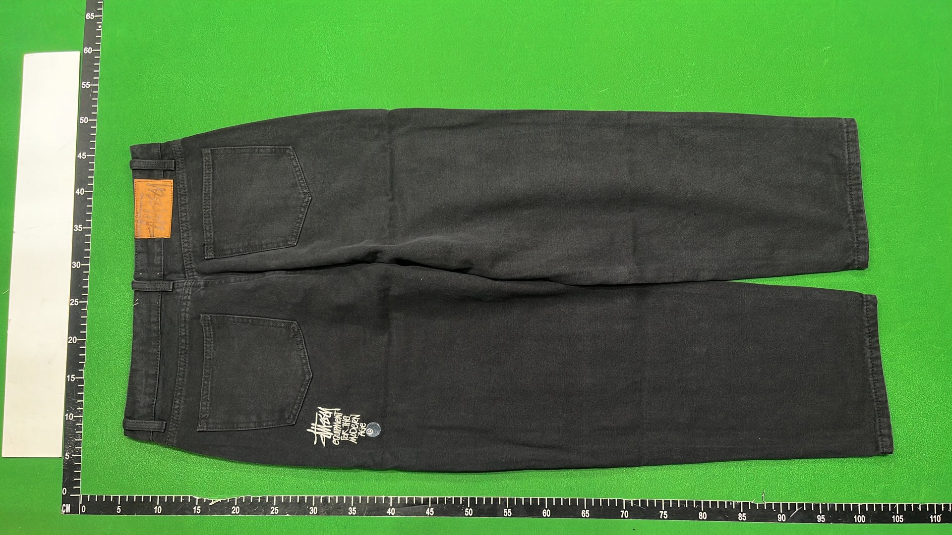 Stussy Black Varsity Jacket with White Logo