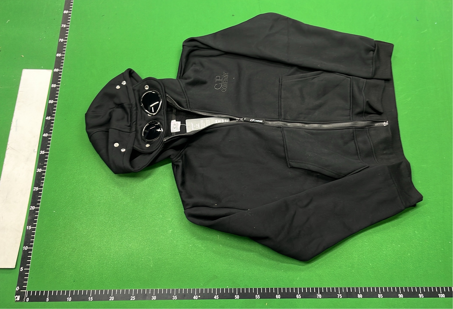 C.P. Company Grey Hoodie with Goggle Hood Design