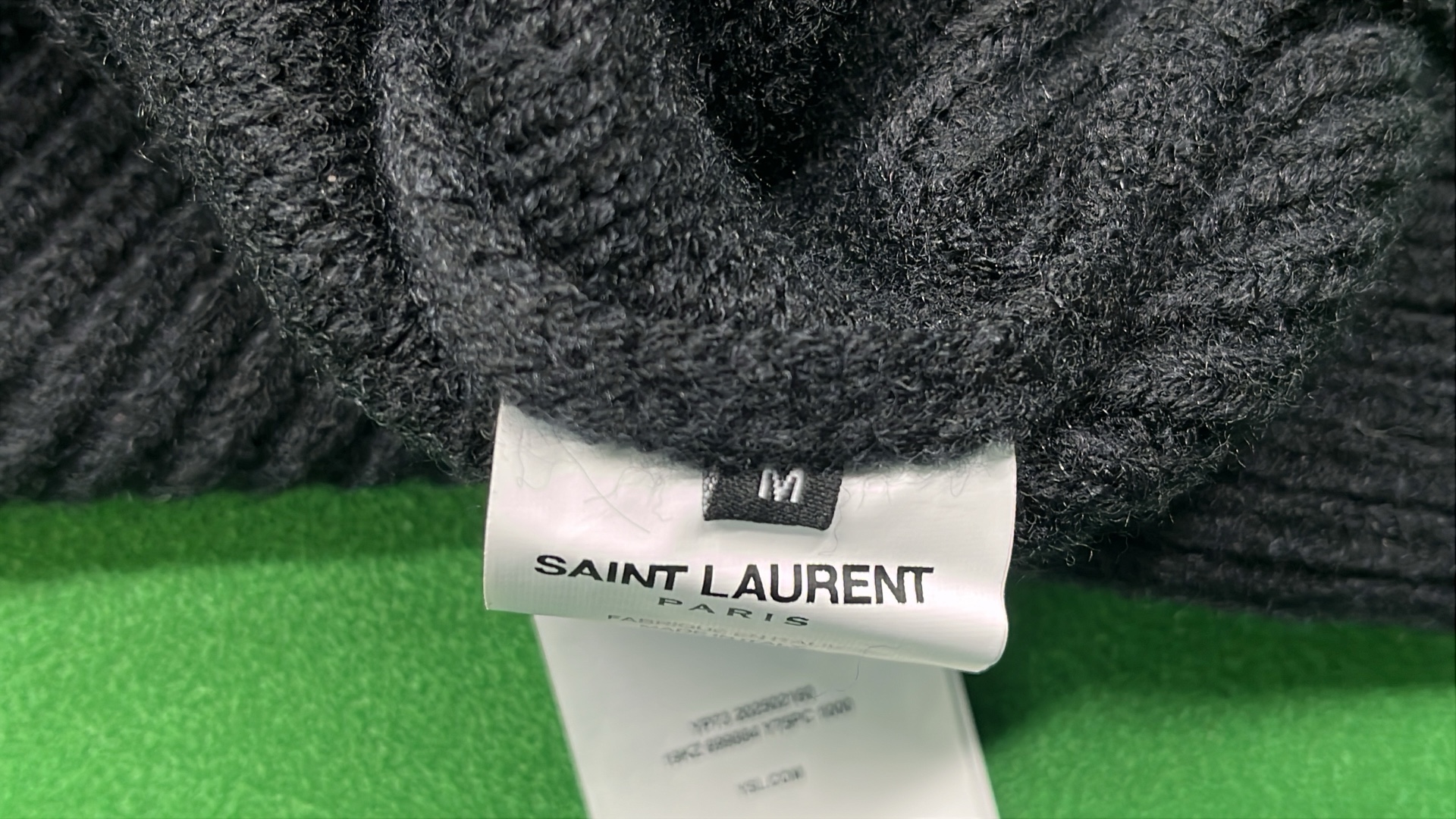 Saint Laurent Black Knit Sweater with Logo