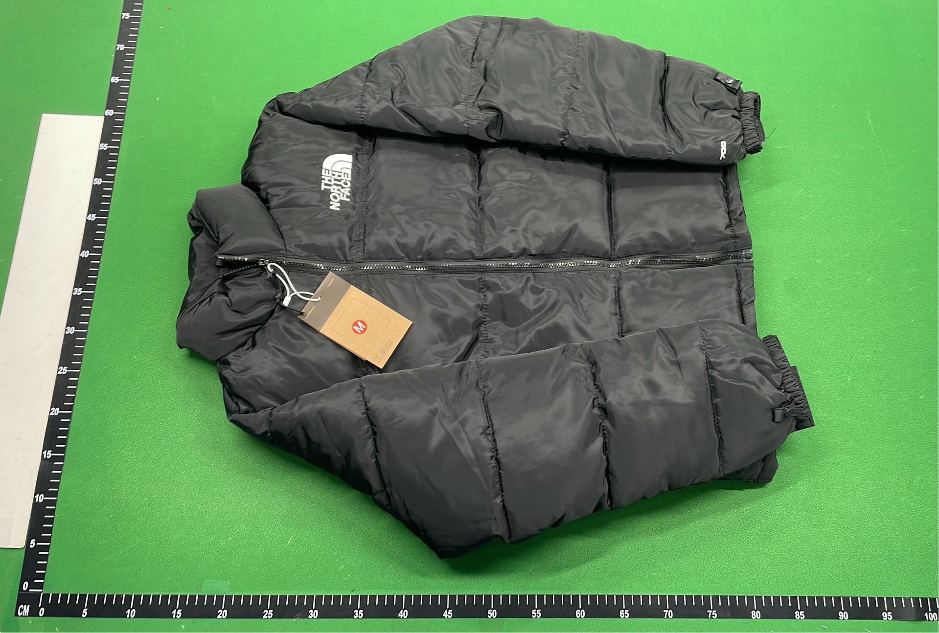 The North Face White Black Puffer Jacket