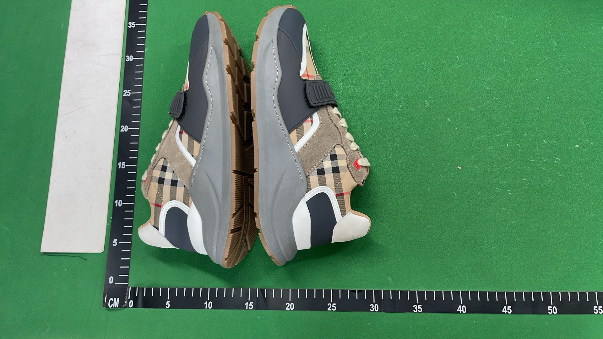 Burberry Check Pattern White Sneakers for Women