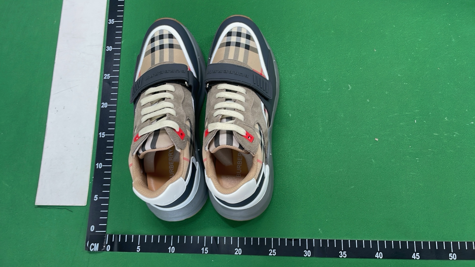 Burberry Check Pattern White Sneakers for Women
