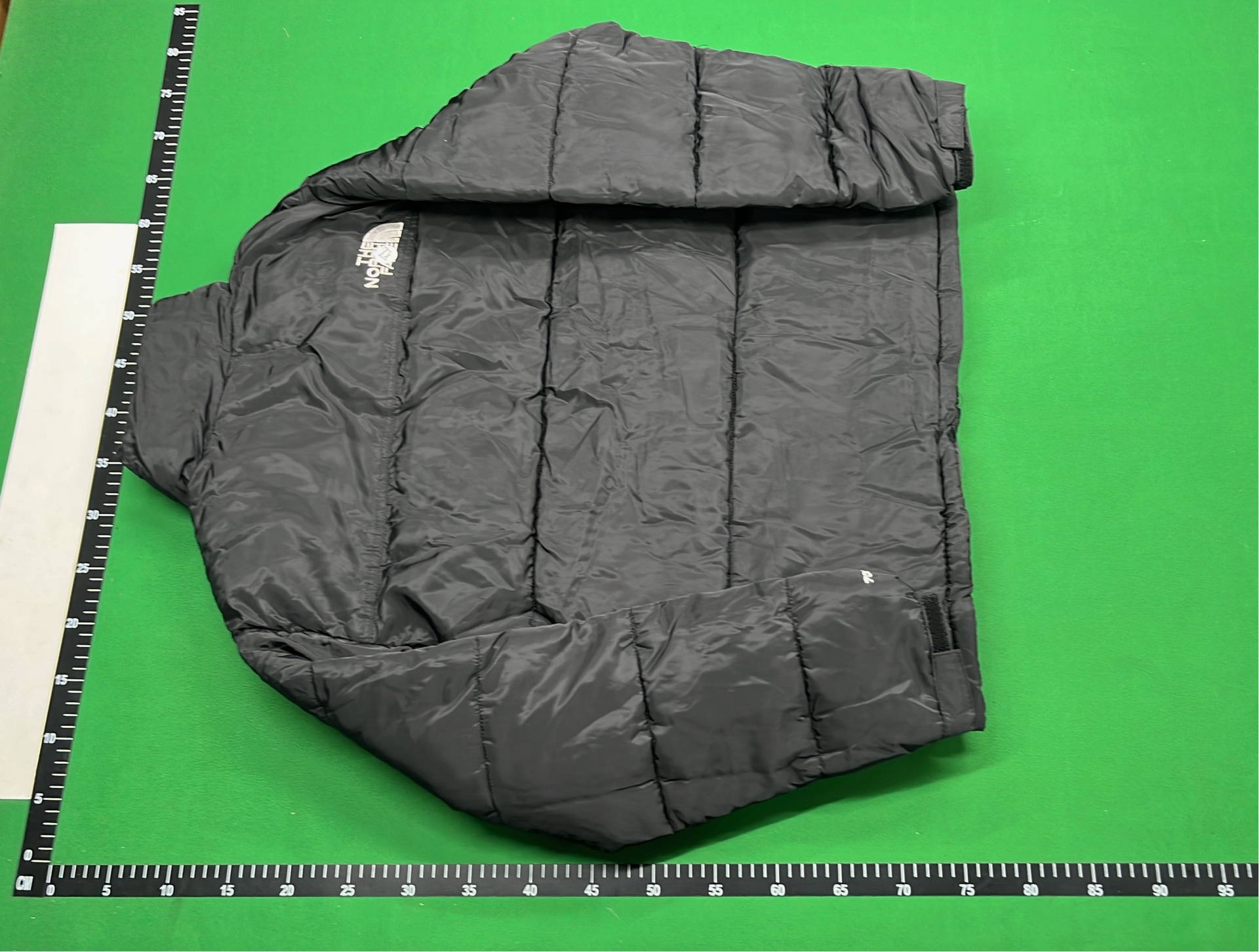 The North Face White Puffer Jacket with Black Hood
