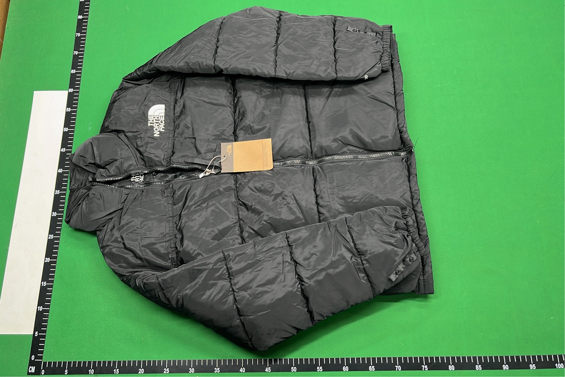 The North Face White Puffer Jacket with Black Hood