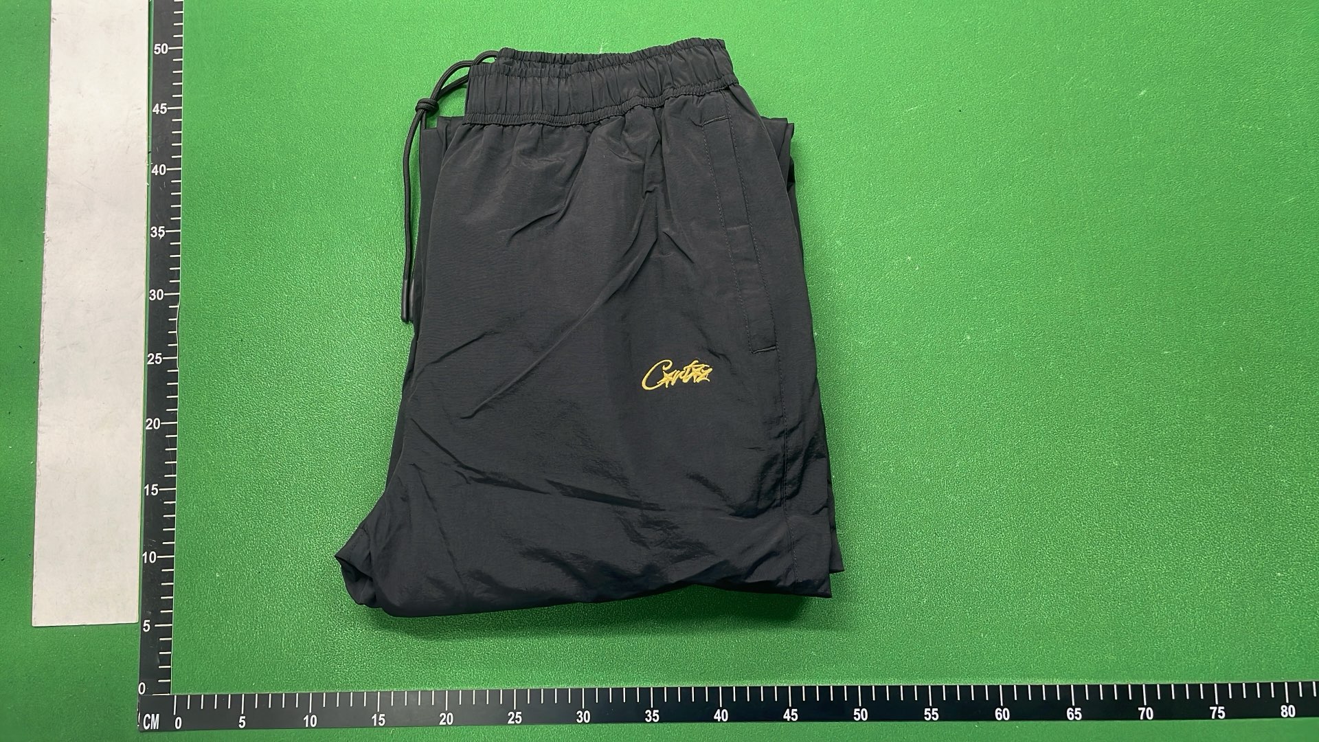 Black Celtic Brand Track Pants with Logo and Mesh Panels