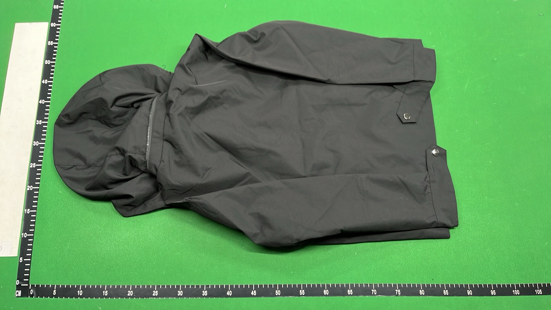 Black Hooded Windbreaker Jacket with Red Pony Logo