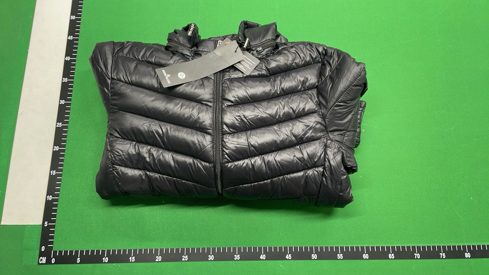 Black Hooded Quilted Down Jacket for Men