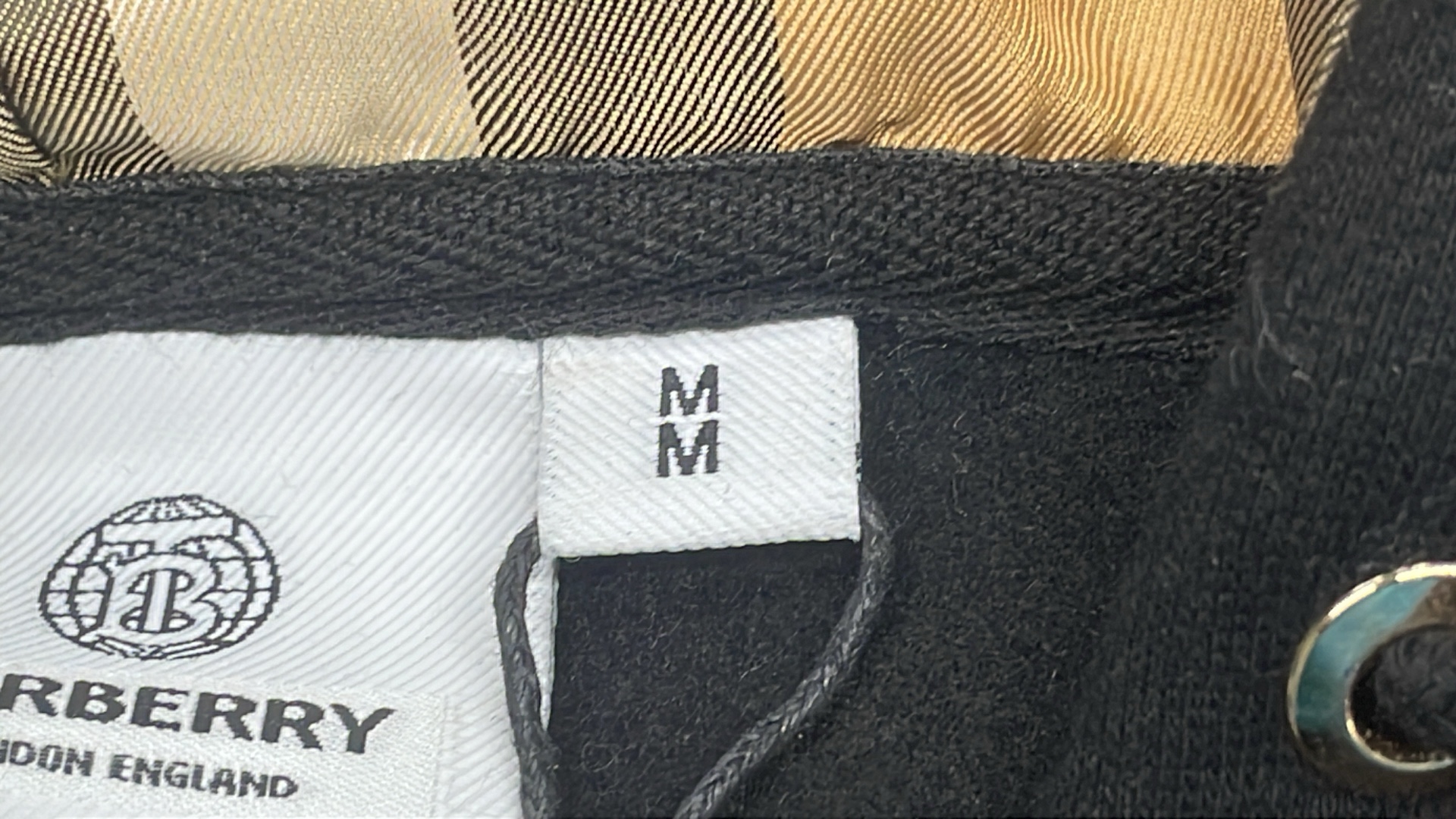 Black Hoodie with Check Lining - Premium Quality Sweatshirt
