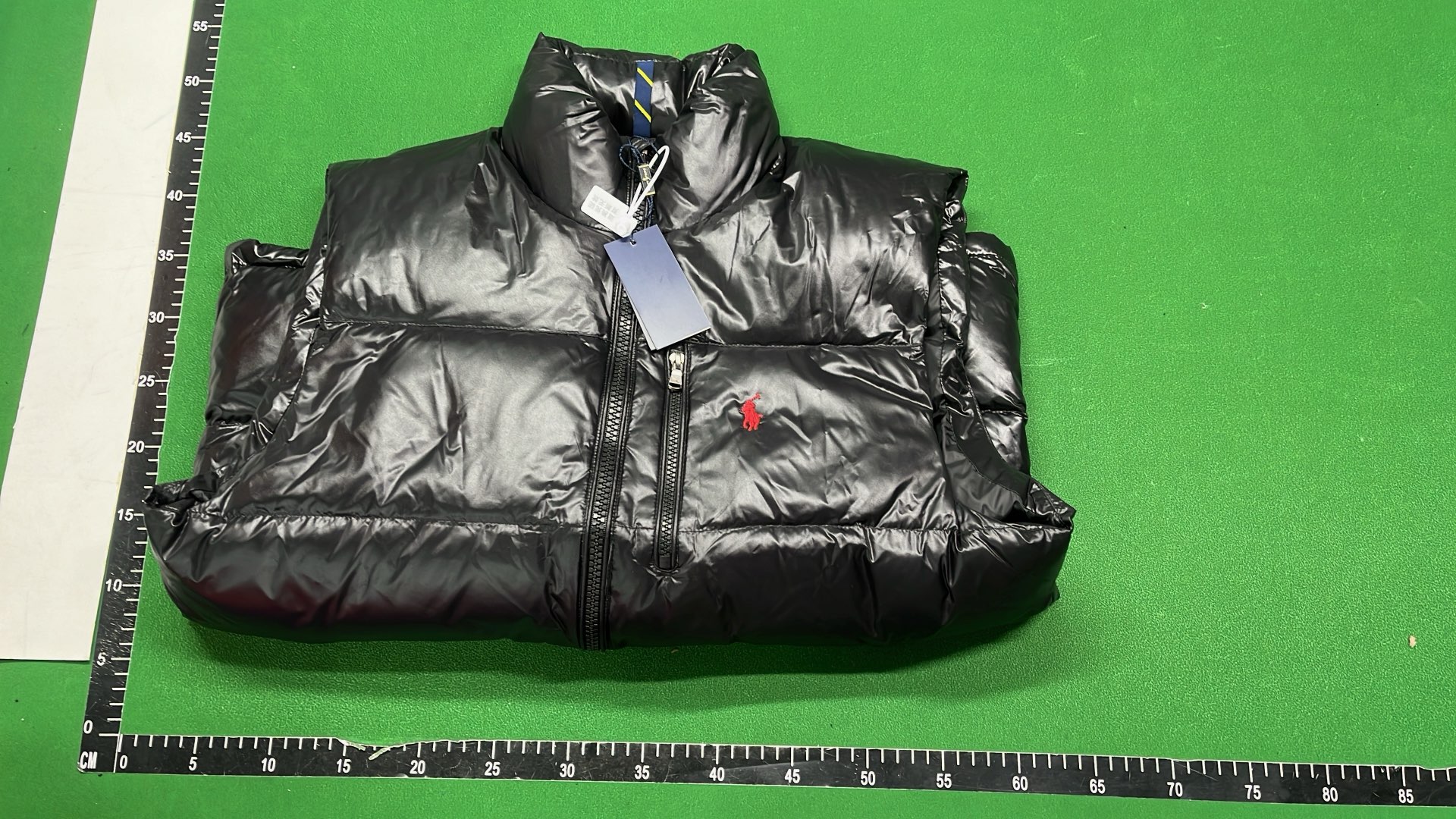 Men's Black Puffer Jacket with Hood and Logo