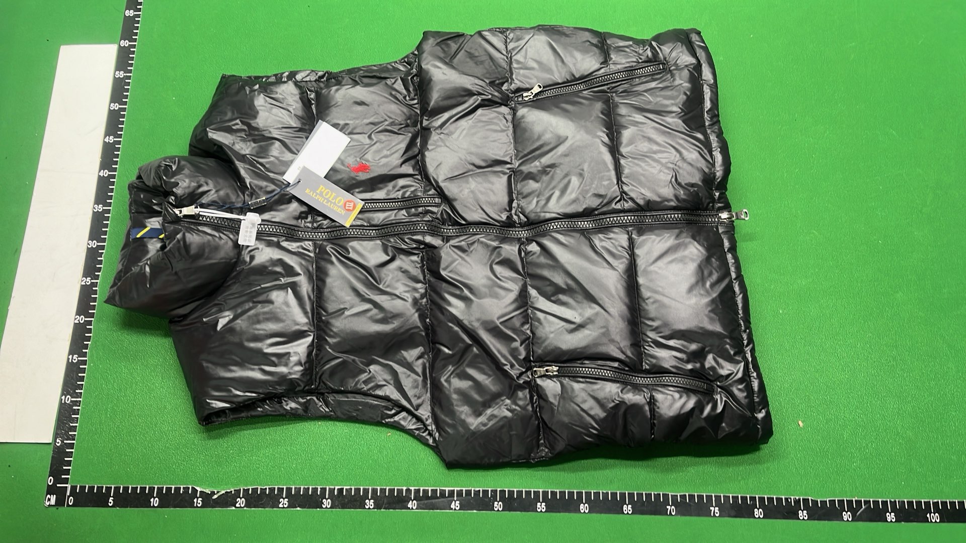 Men's Black Puffer Jacket with Hood and Logo