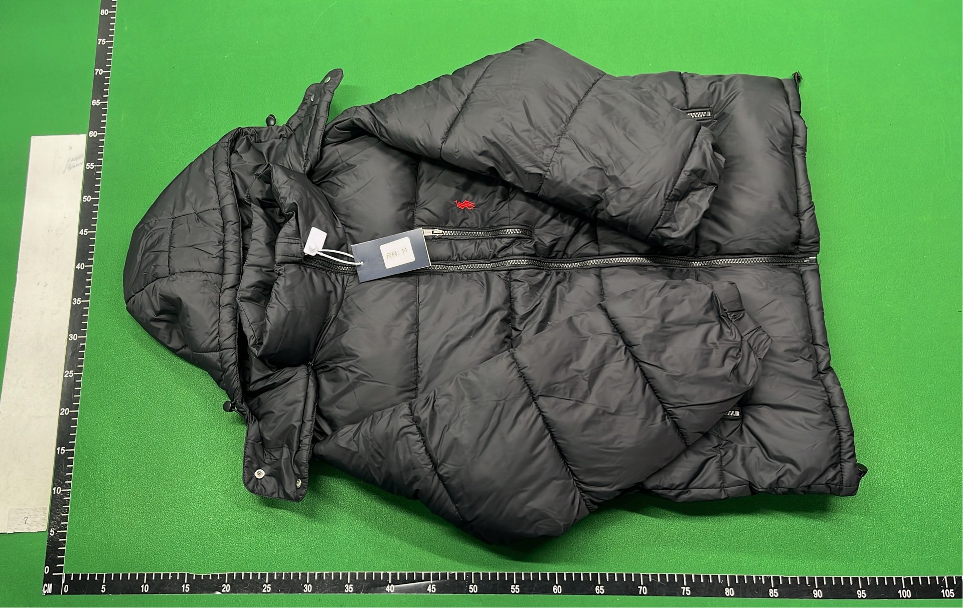 Burberry Black Down Jacket with Check Lining