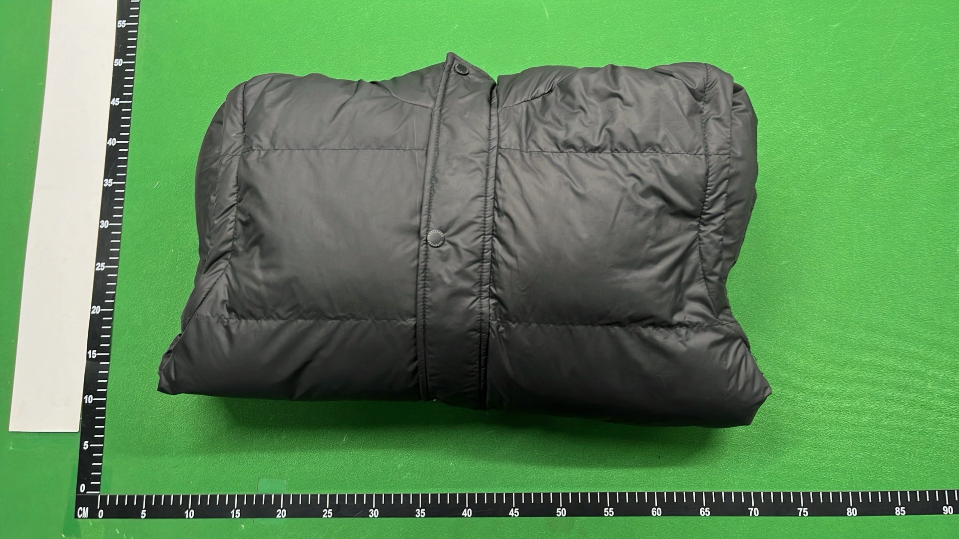 Men's Black Down Puffer Jacket with Hood and Logo Patch
