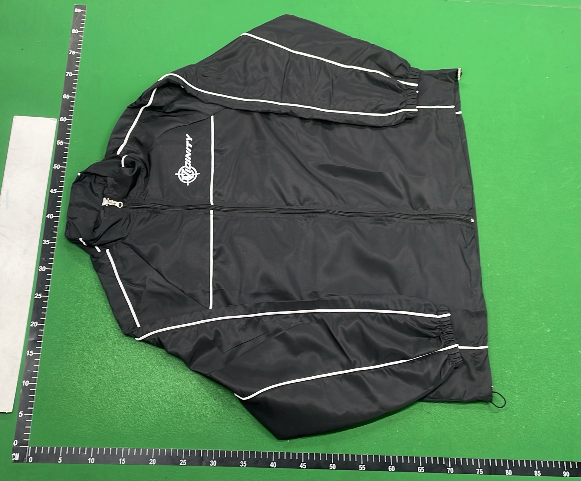 GANTY Black Track Suit with White Piping - Men's Athletic Wear