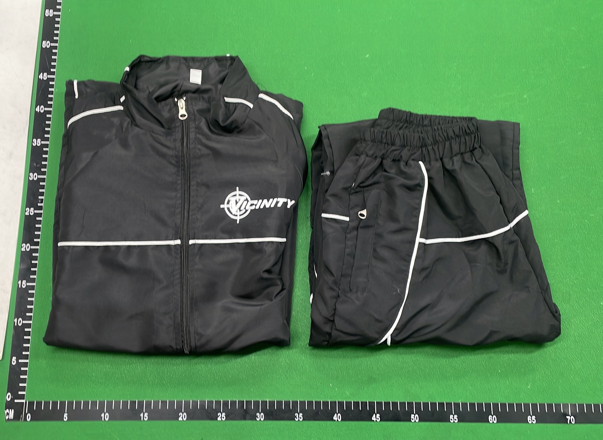 GANTY Black Track Suit with White Piping - Men's Athletic Wear