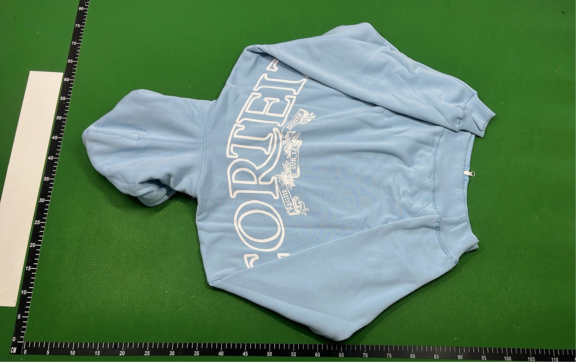 Light Blue Zip-Up Hoodie with Front Pocket