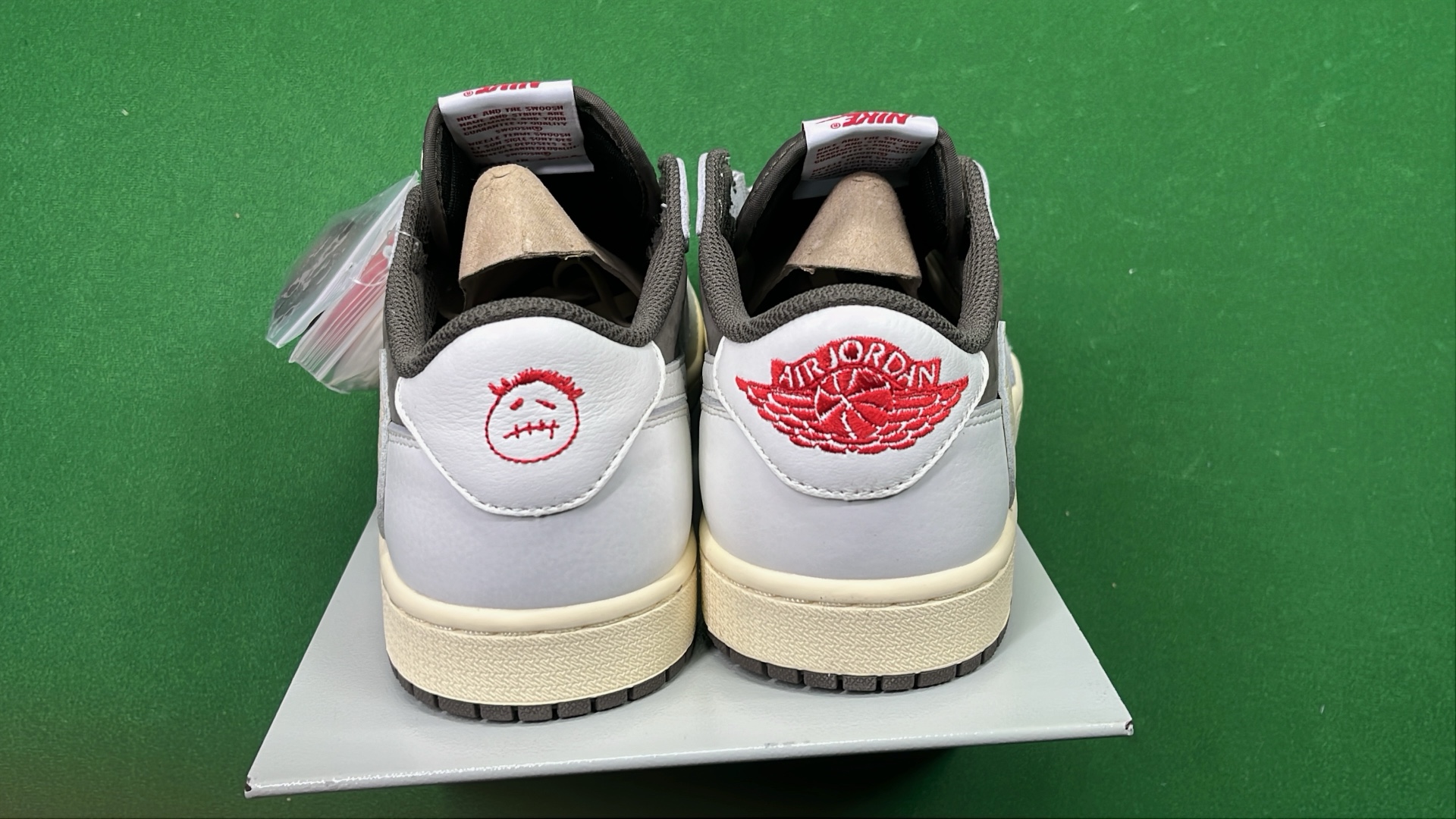 Nike Air Jordan 1 Low Grey White Cream Suede Sneakers