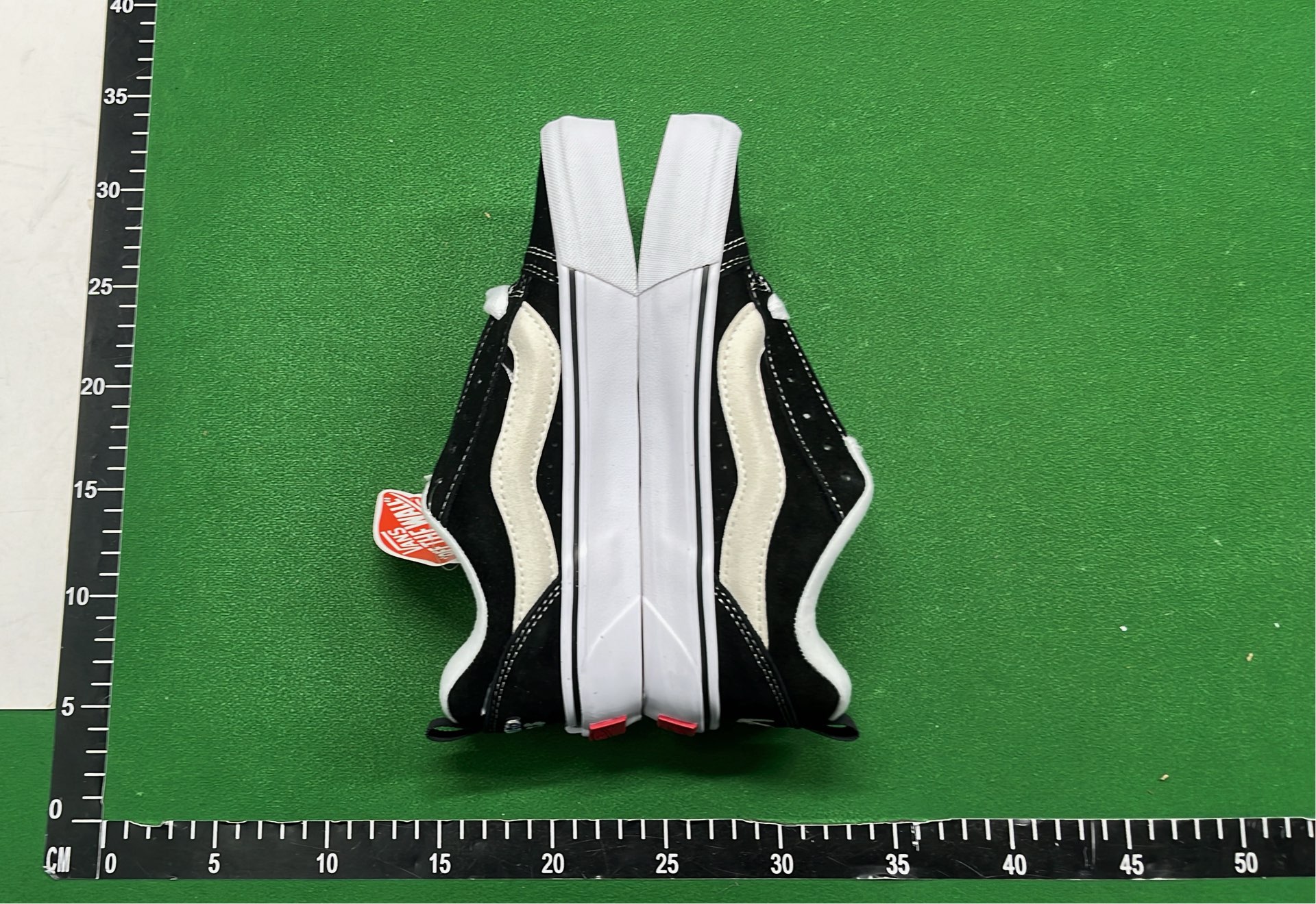 Vans Old Skool Black White Skate Shoes with Blue Laces