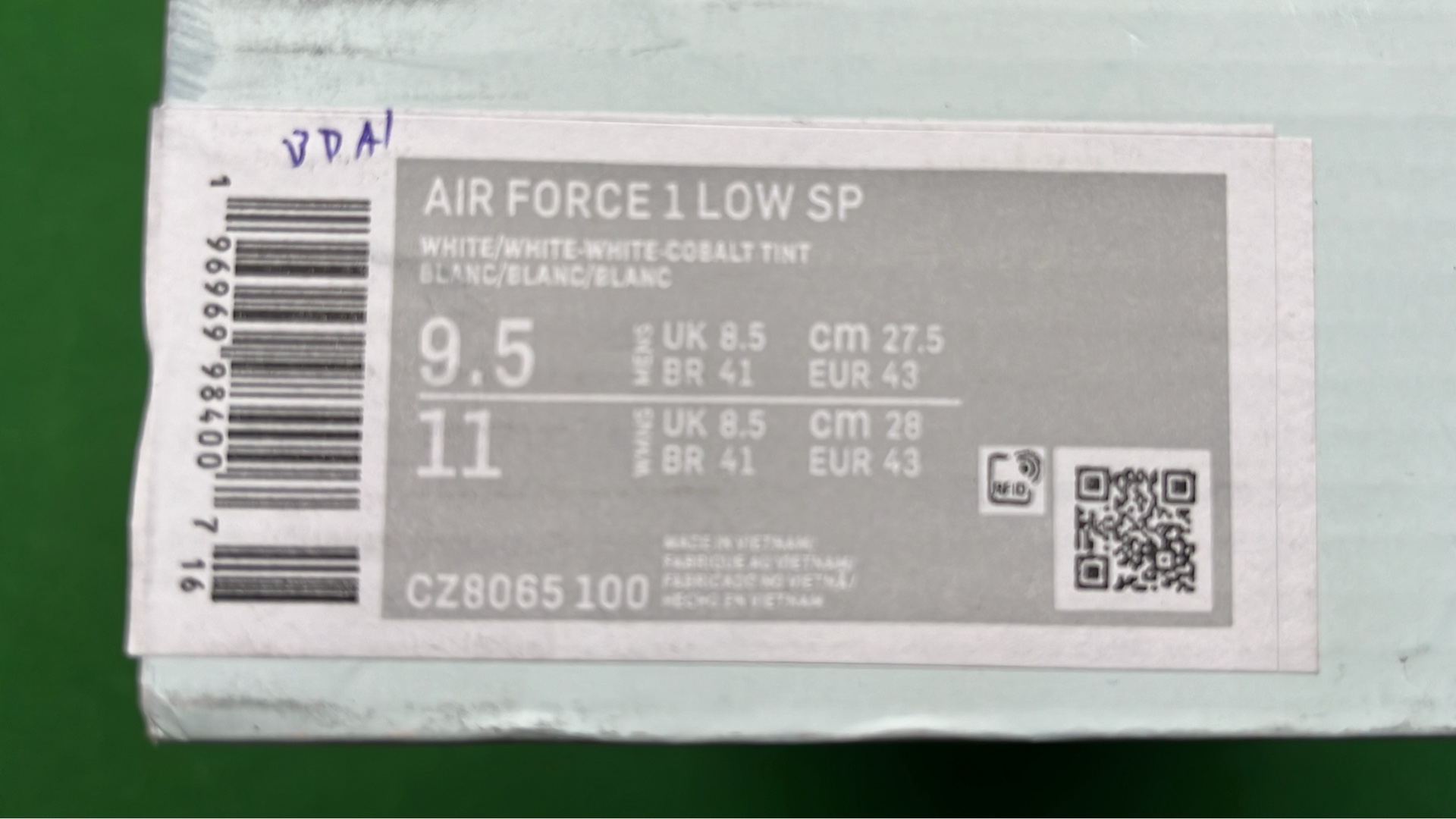 Nike Air Force 1 White Leather Sneakers