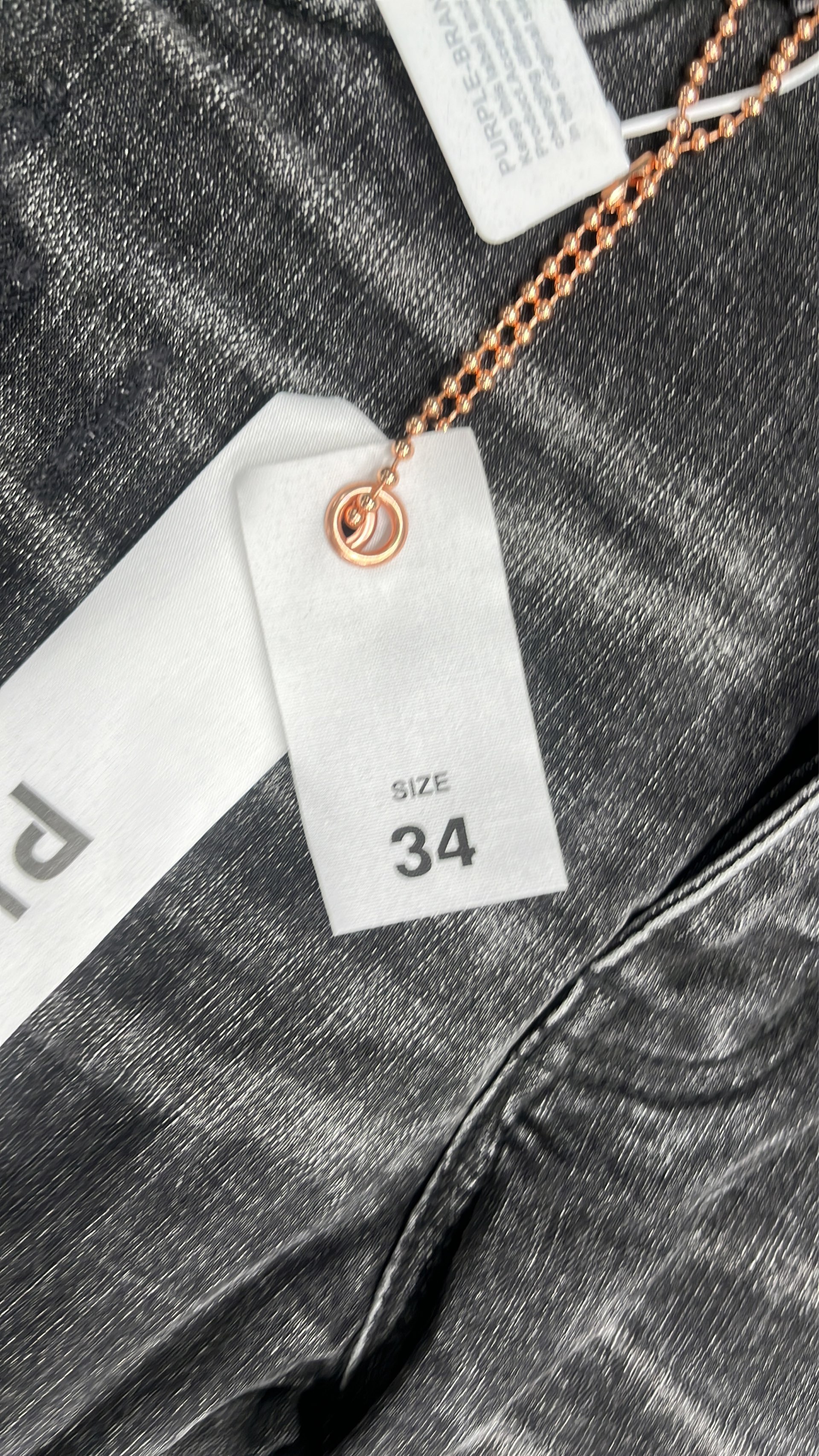 Men's Black Slim Fit Jeans with Distressed Wash