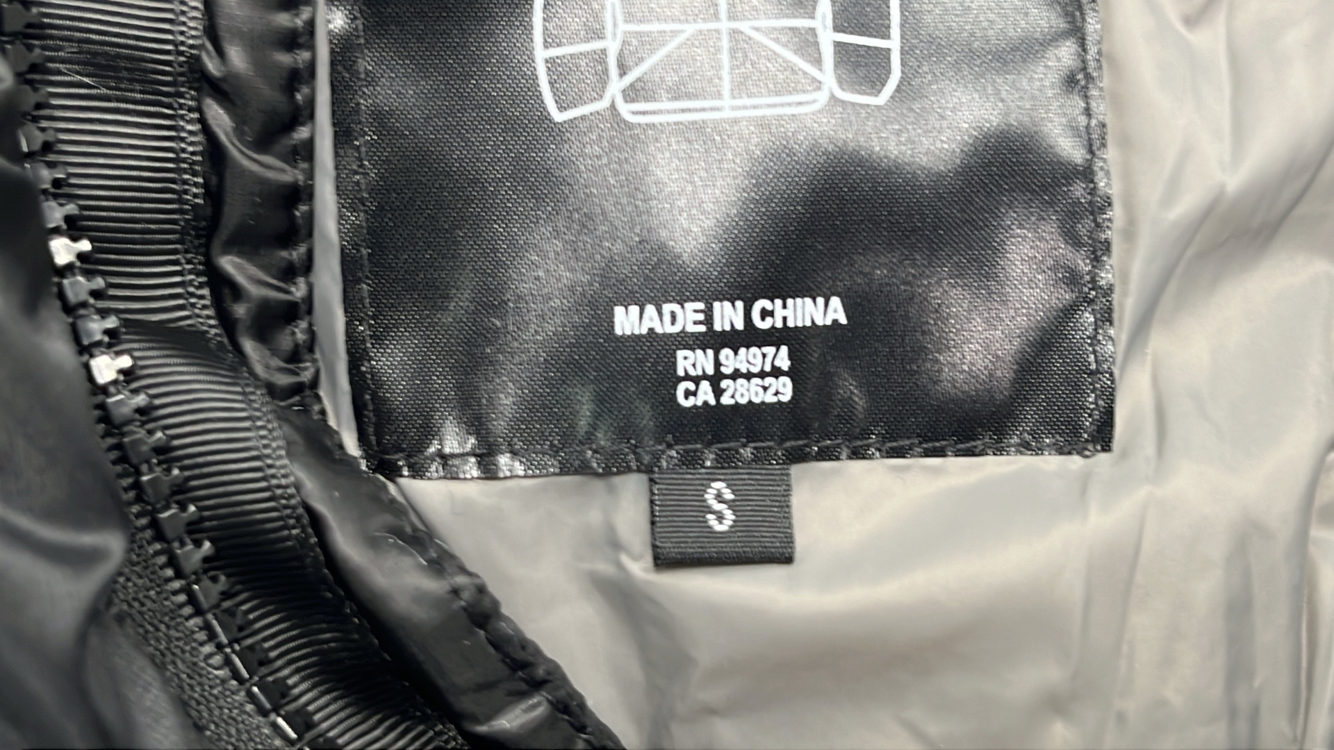 Stussy Black Puffer Jacket with Logo Hoodie