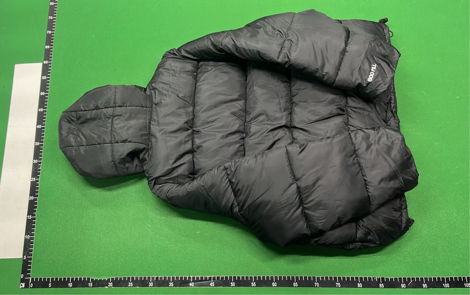 Stussy Black Puffer Jacket with Logo Hoodie