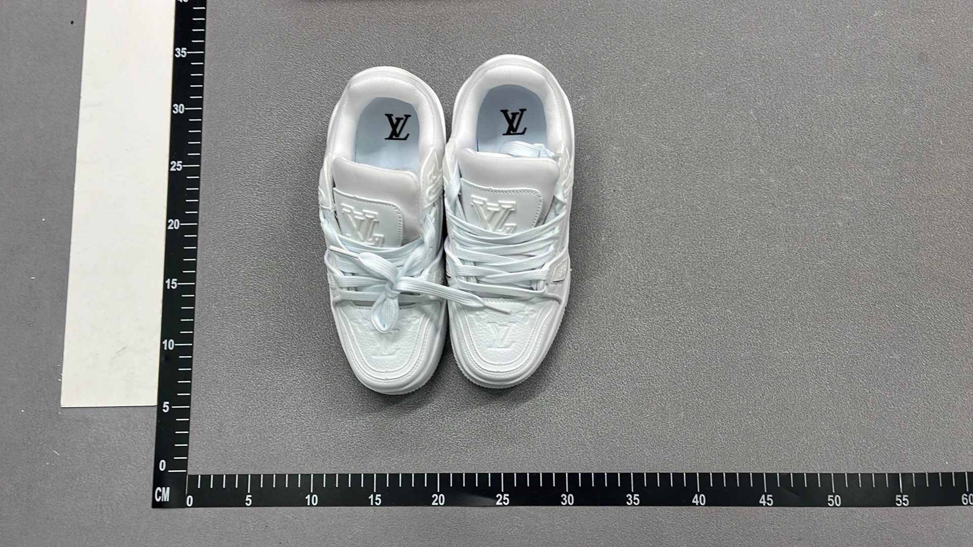 White Louis Vuitton Monogram Leather Sneakers