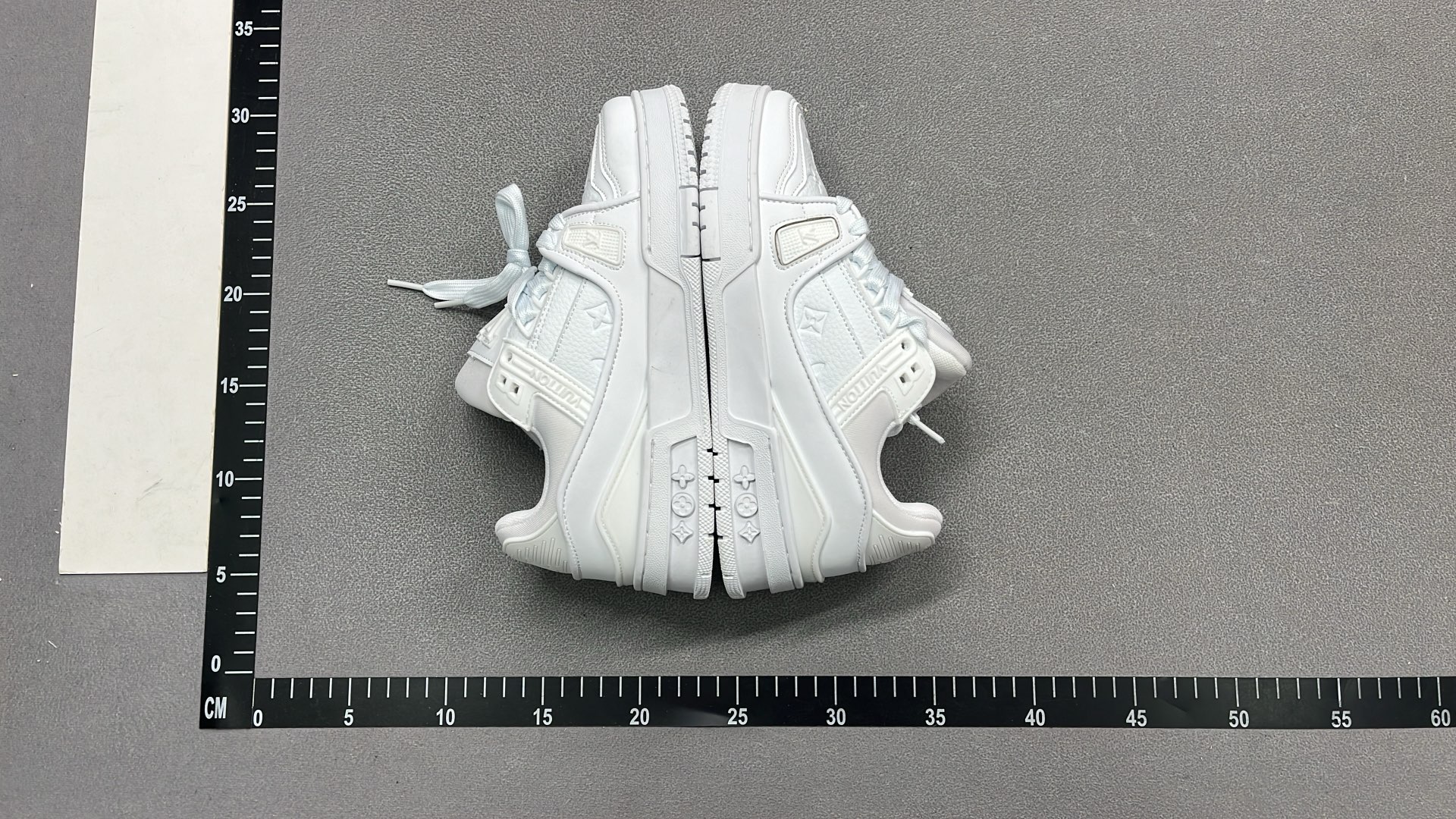 White Louis Vuitton Monogram Leather Sneakers
