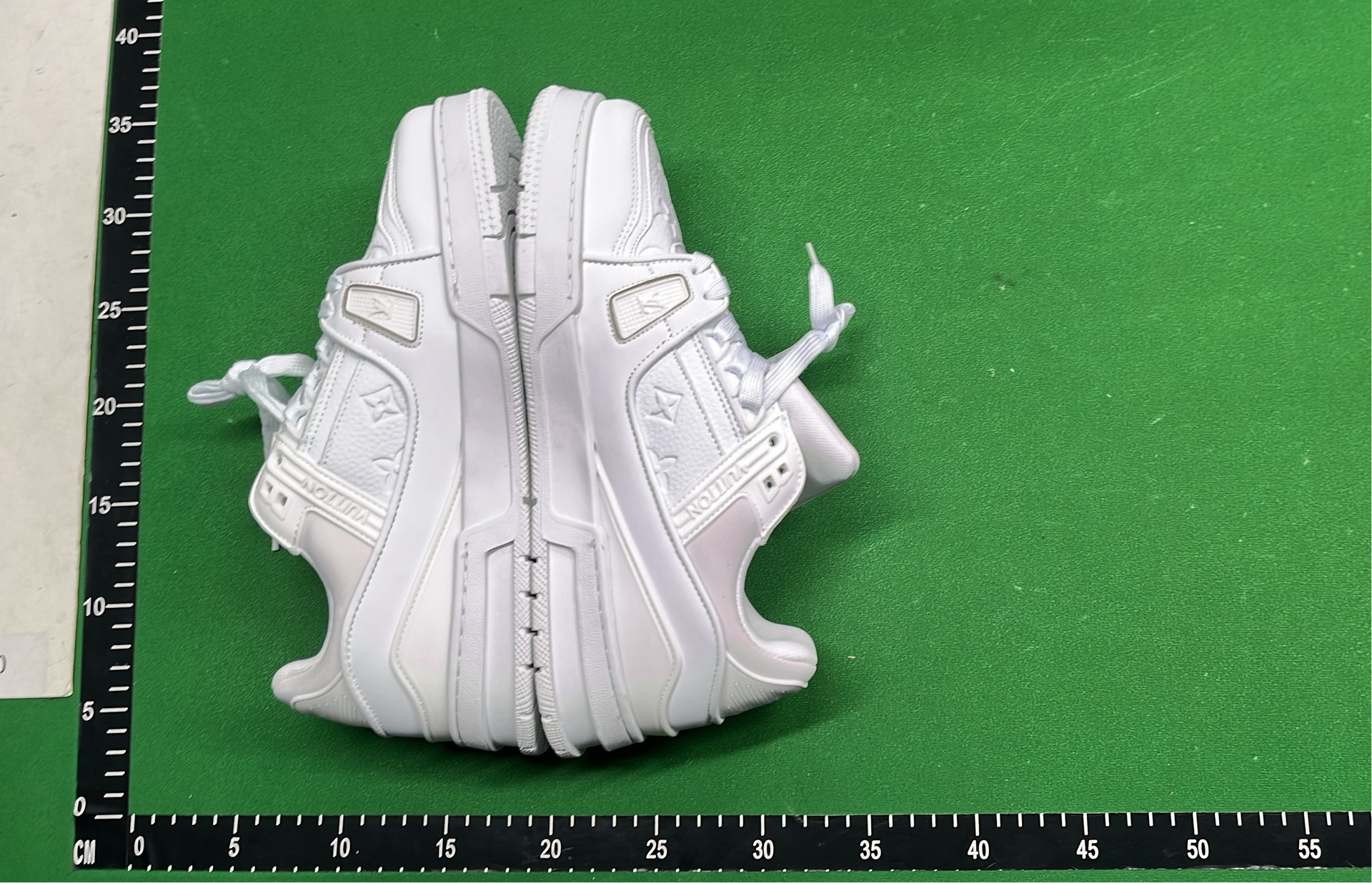 White Louis Vuitton Monogram Leather Sneakers