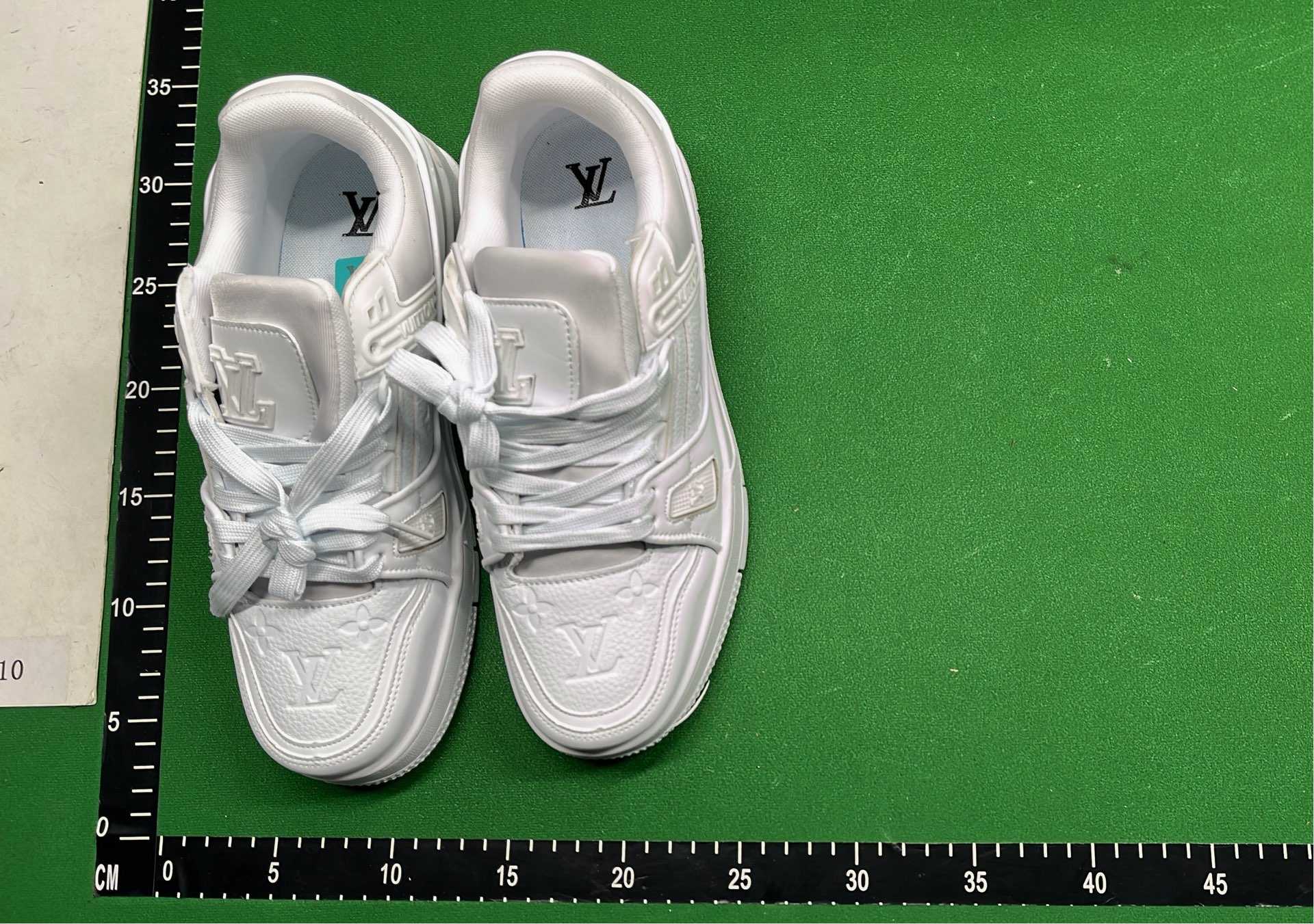 White Louis Vuitton Monogram Leather Sneakers