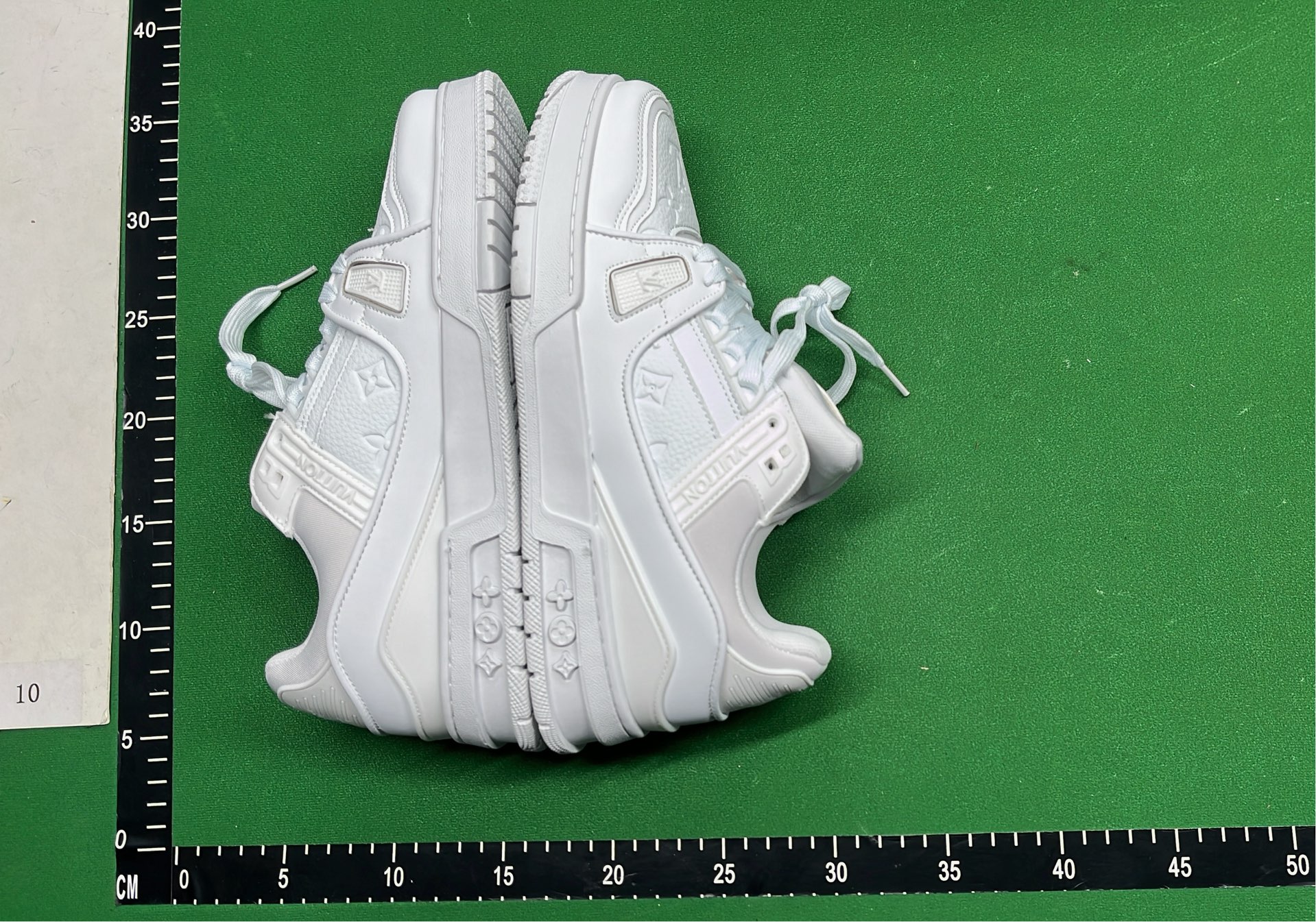 White Louis Vuitton Monogram Leather Sneakers