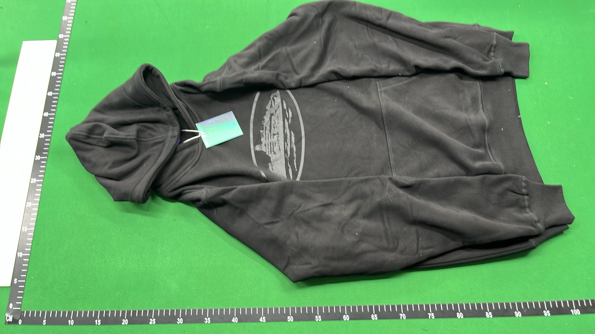 Black Hoodie with Cruise Ship Design - Ocean Voyager
