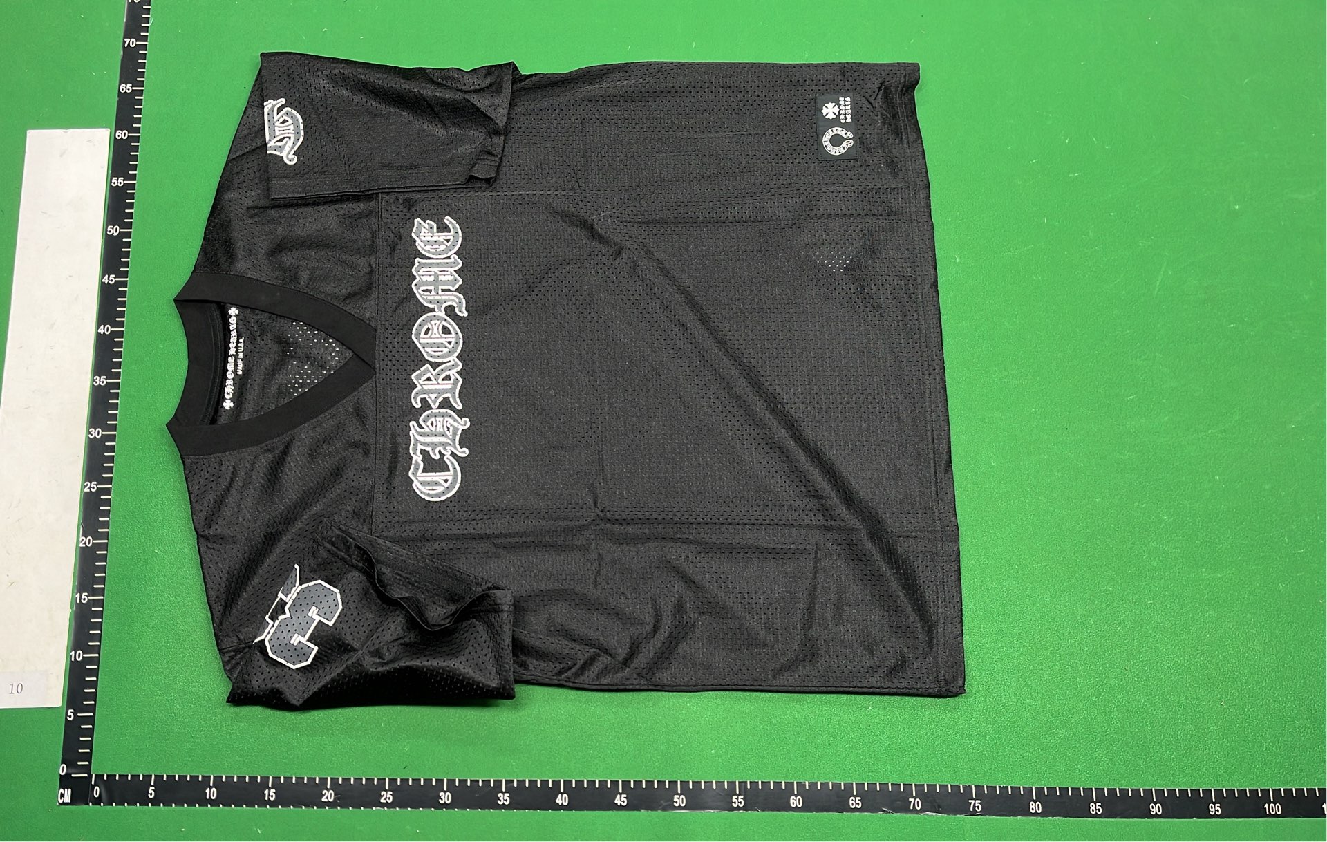 Black Mesh Shorts with Embroidered Logo
