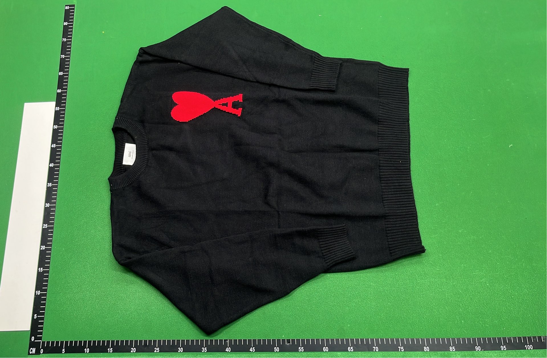 Pink Heart A Logo Knit Sweater