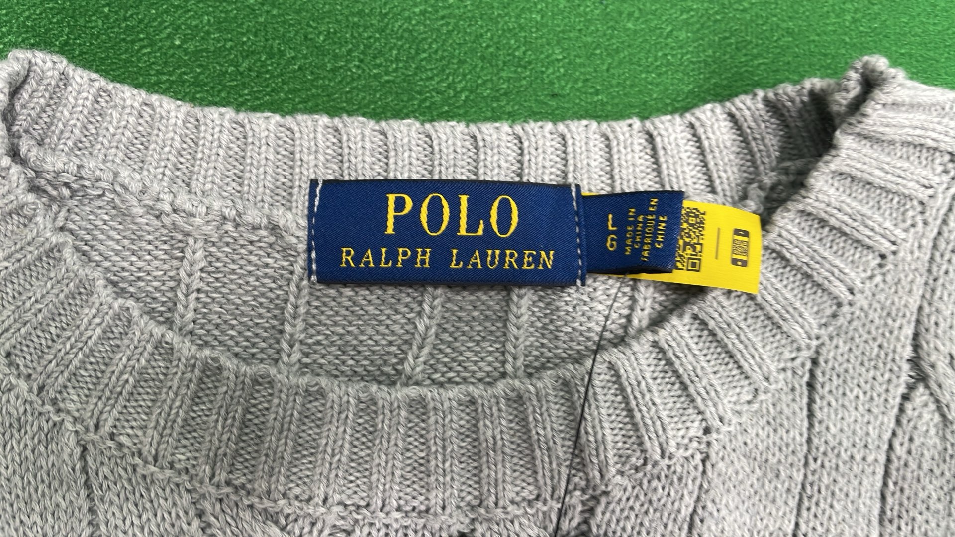 Light Blue Cable Knit Sweater for Men