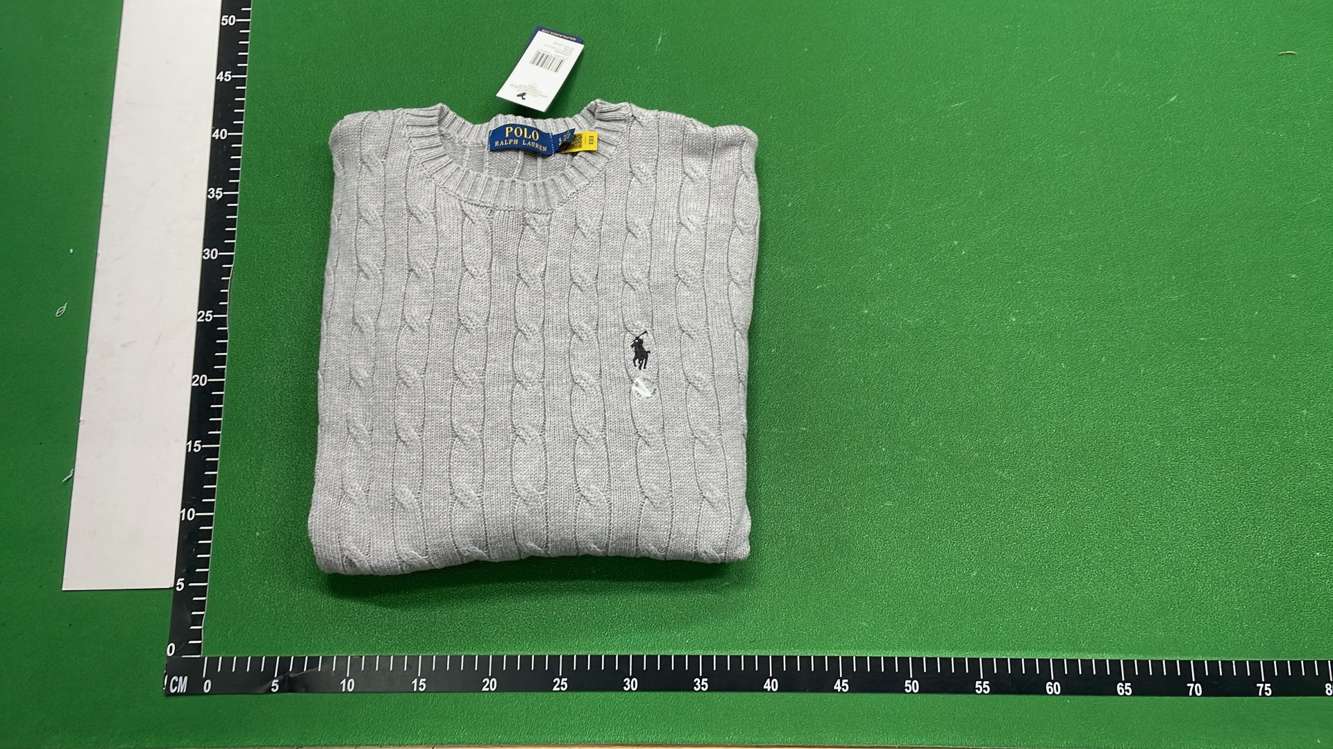 Light Blue Cable Knit Sweater for Men