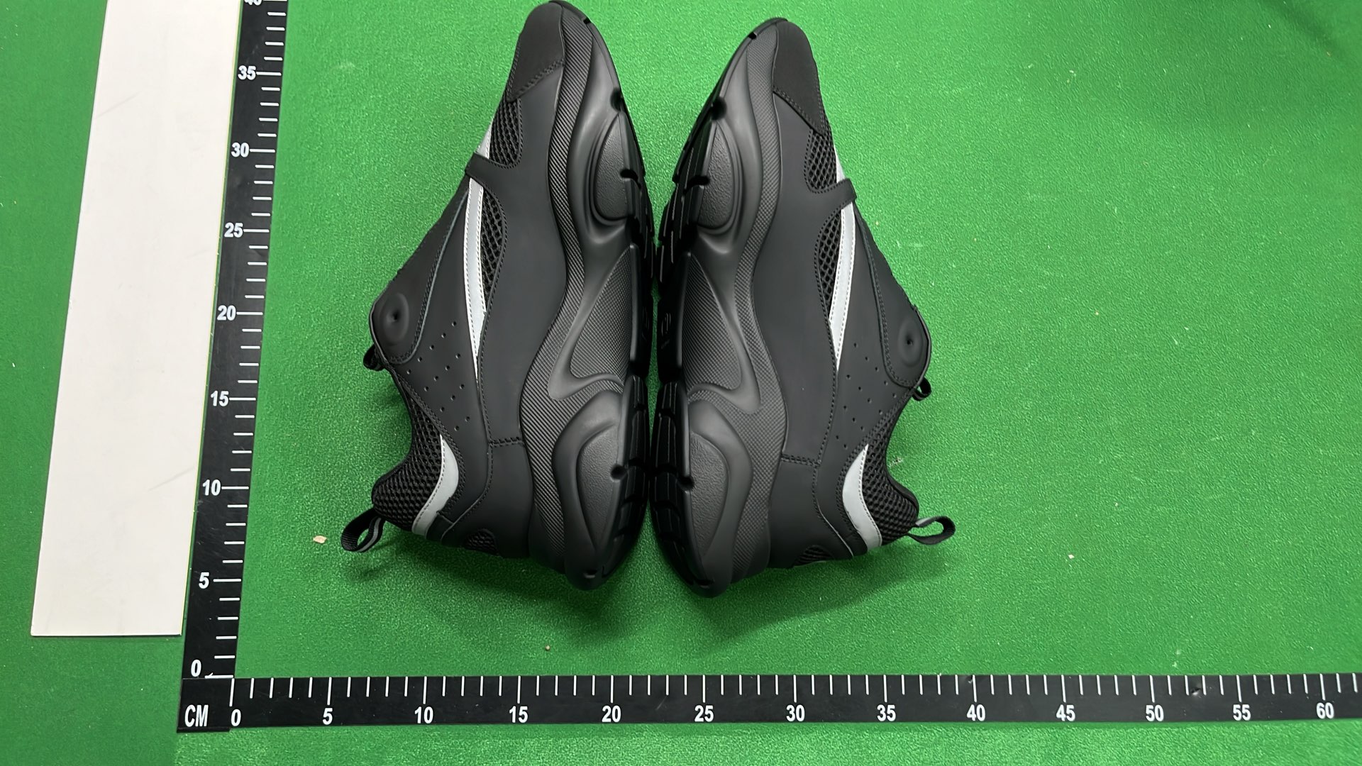 Dior Men's Black and White Sneakers with Mesh and Leather Design