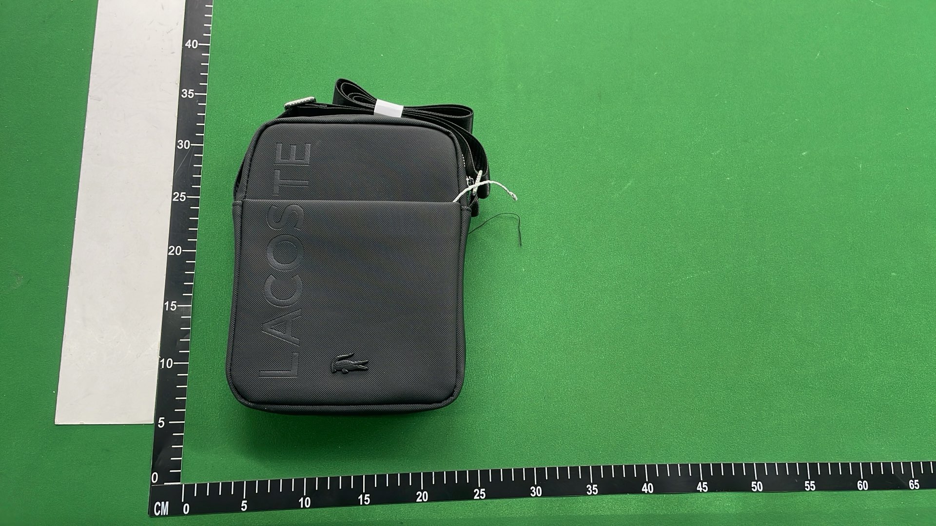 LACOSTE Black Crossbody Bag with Embossed Logo