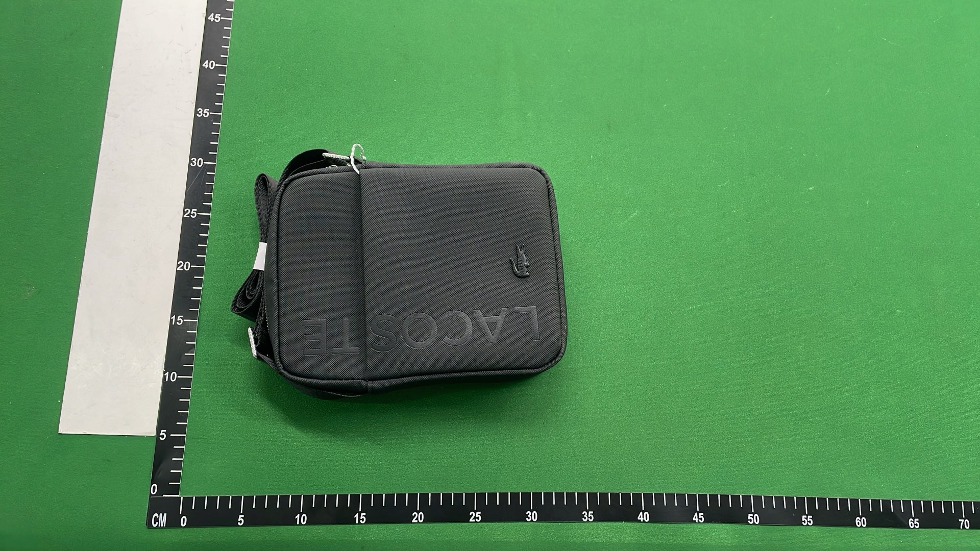 LACOSTE Black Crossbody Bag with Embossed Logo