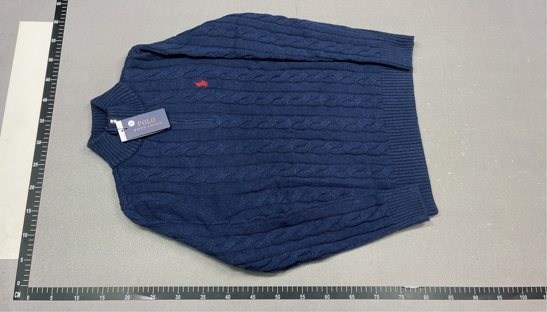 White Cable Knit Half-Zip Sweater for Men